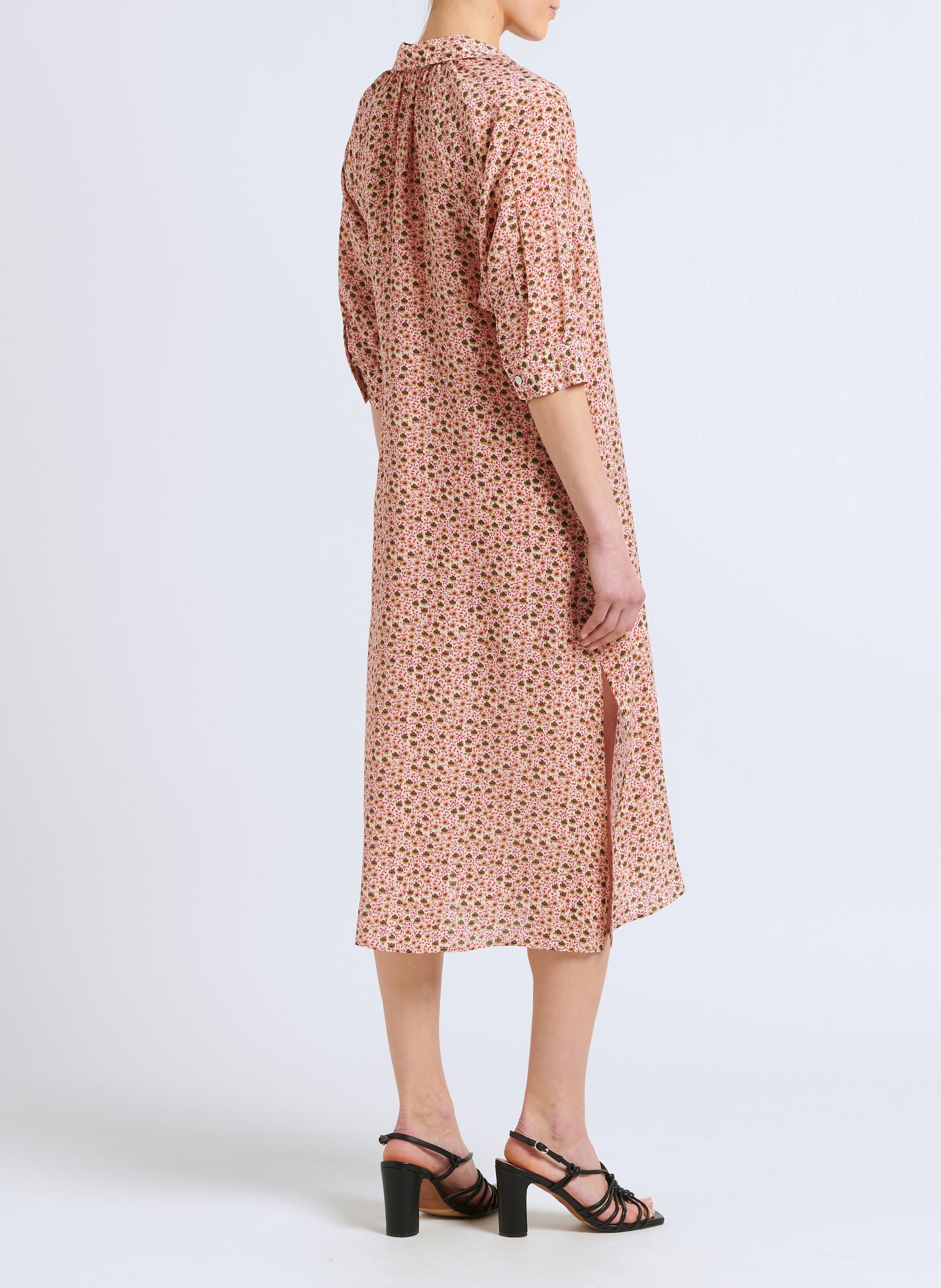 Robe chemise à col classique PAUL AND JOE Rose