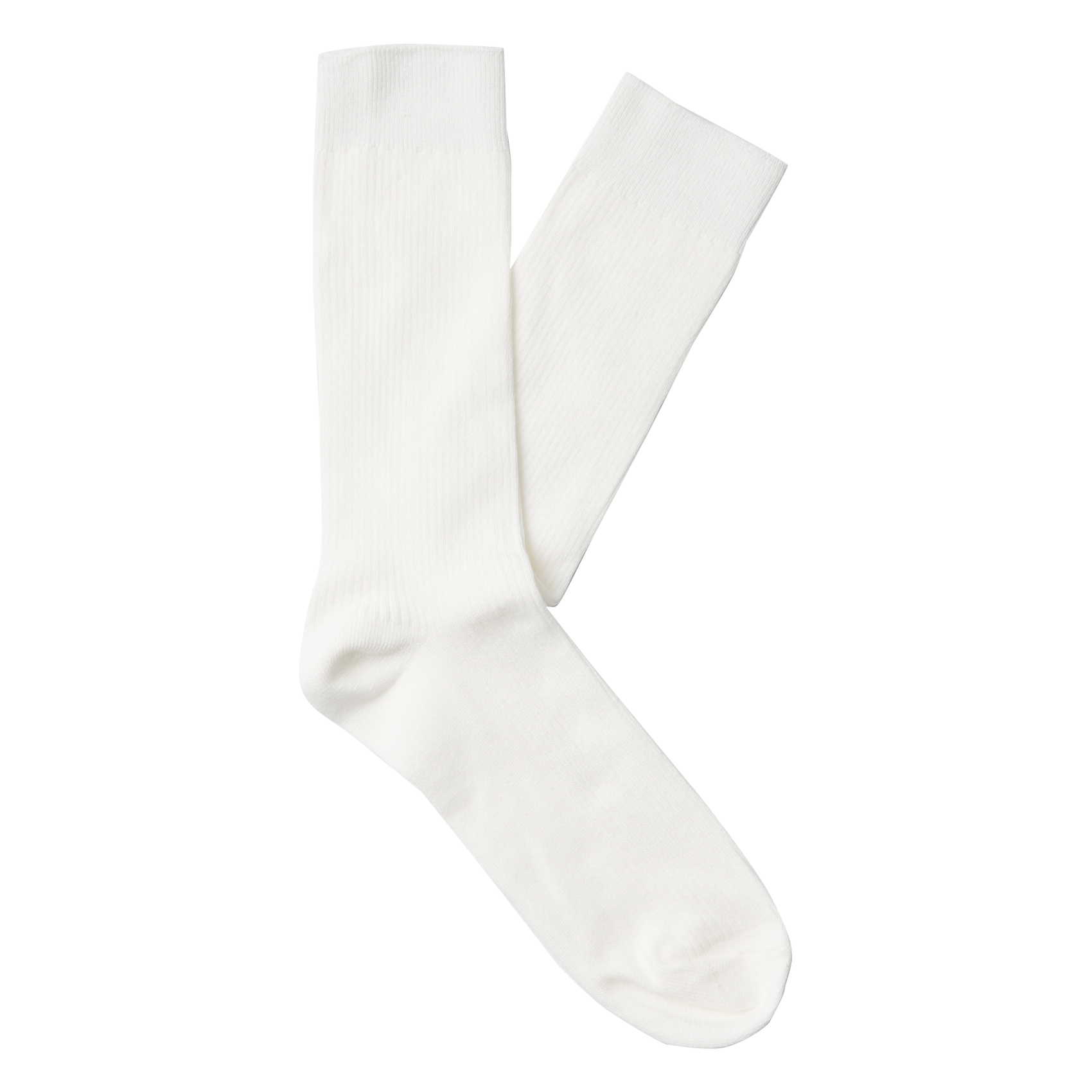 Organic cotton-blend socks SELECTED White
