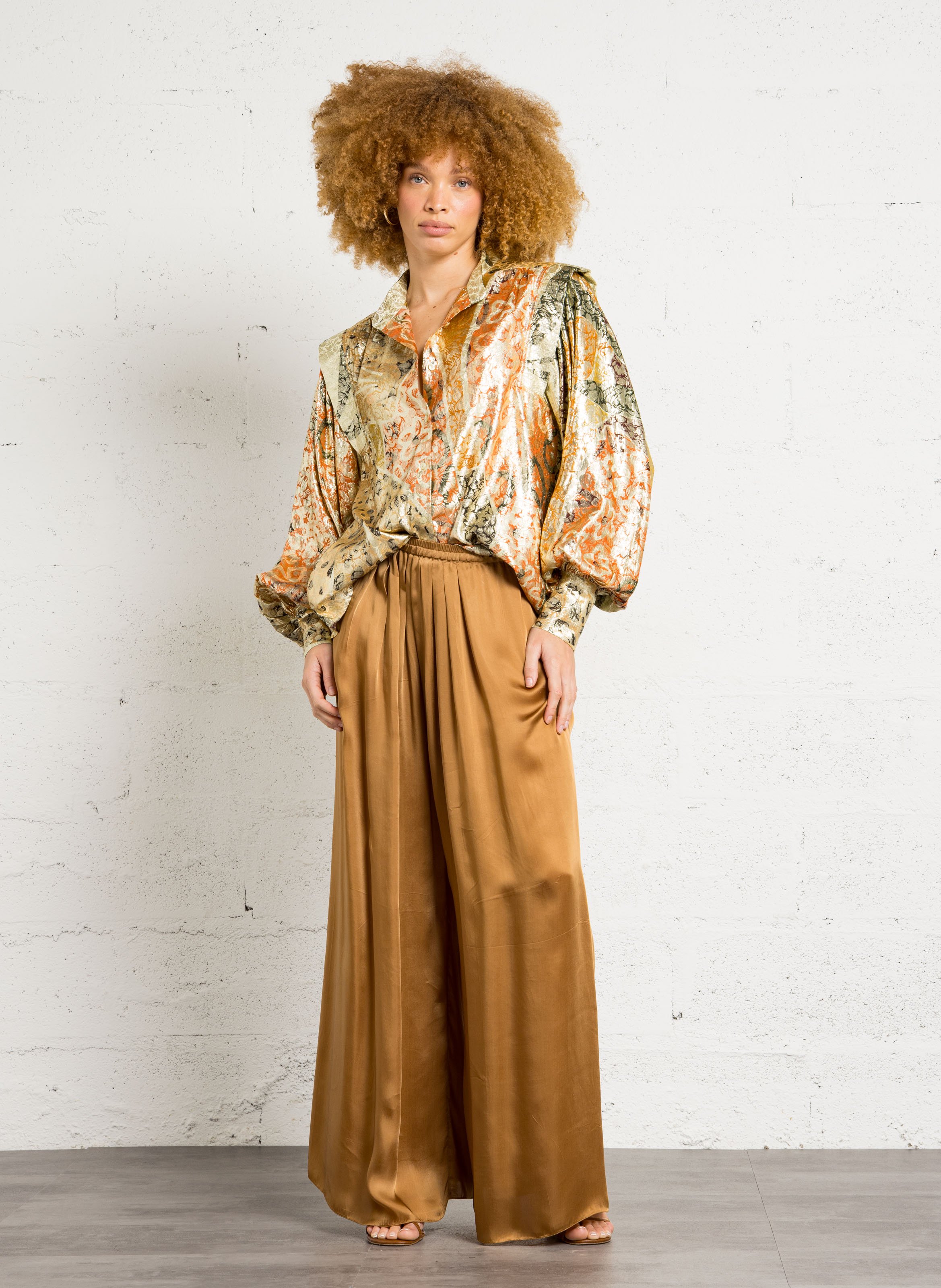 Jacquard shirt with classic collar MES DEMOISELLES Multicolored