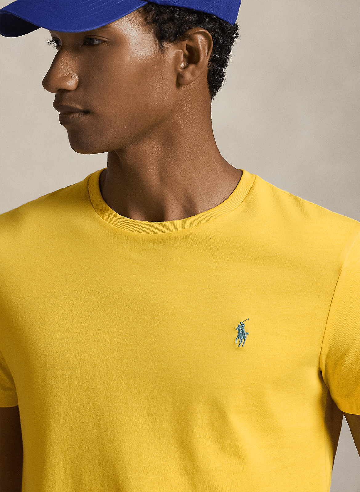 Slim-fit cotton T-shirt POLO RALPH LAUREN Yellow