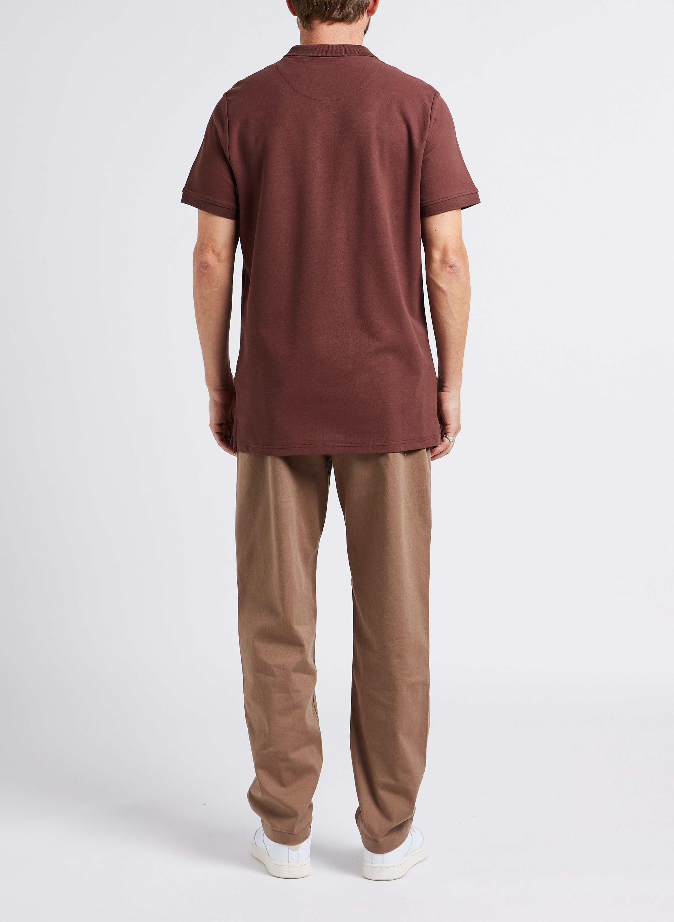 Pantalon droit en coton mélangé MINIMUM Beige