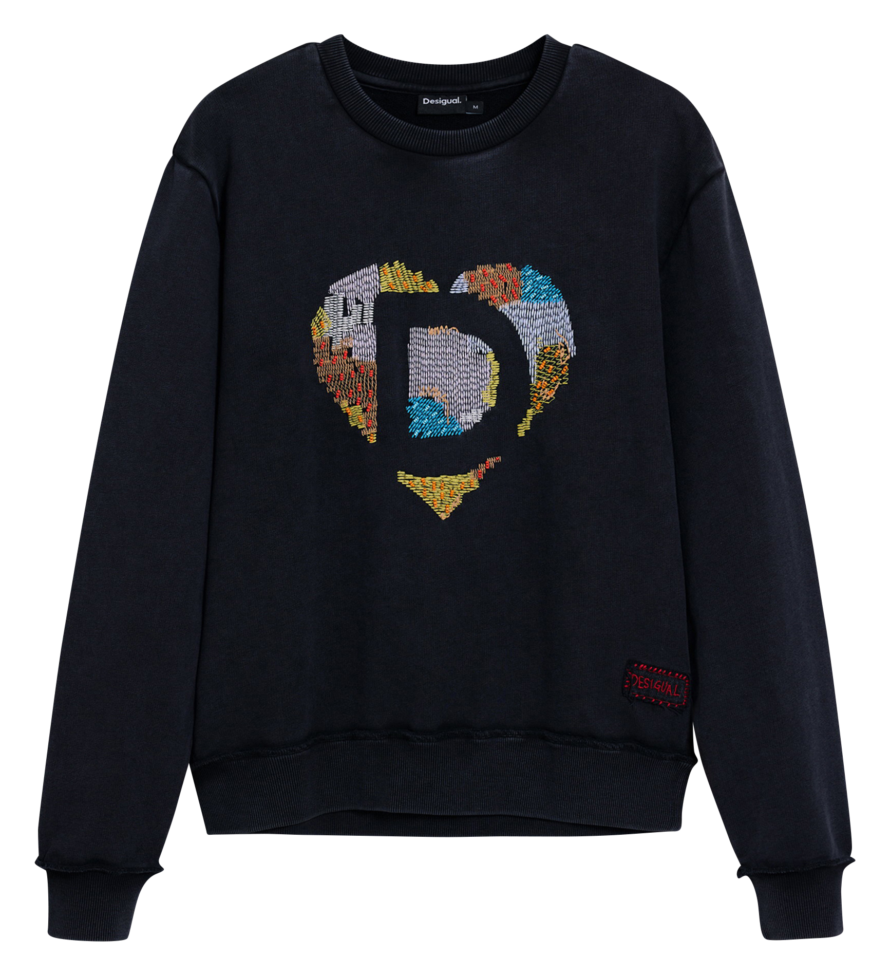 Cotton round-neck sweatshirt DESIGUAL Black
