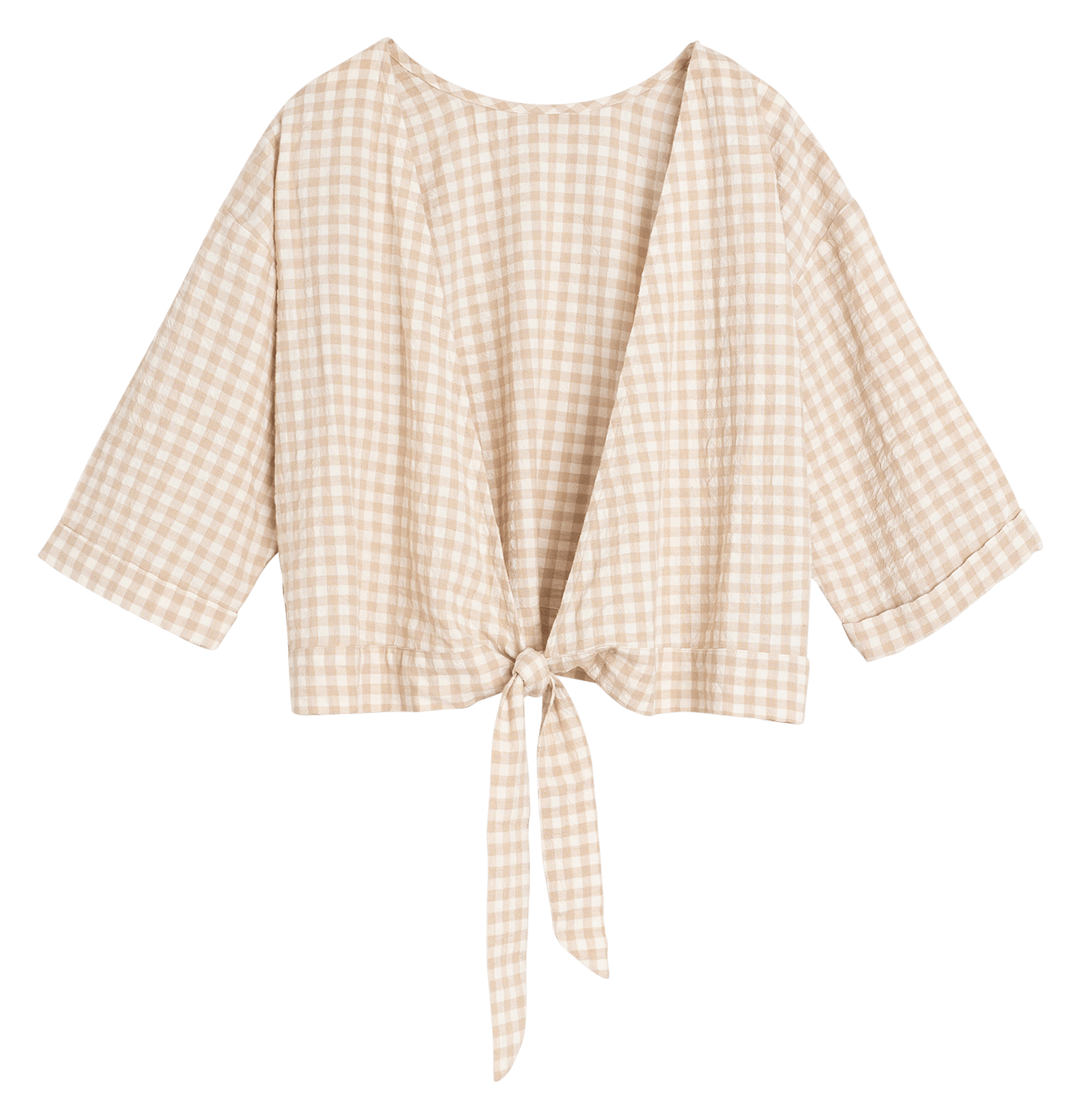 Rundhals-Top INDI & COLD Beige