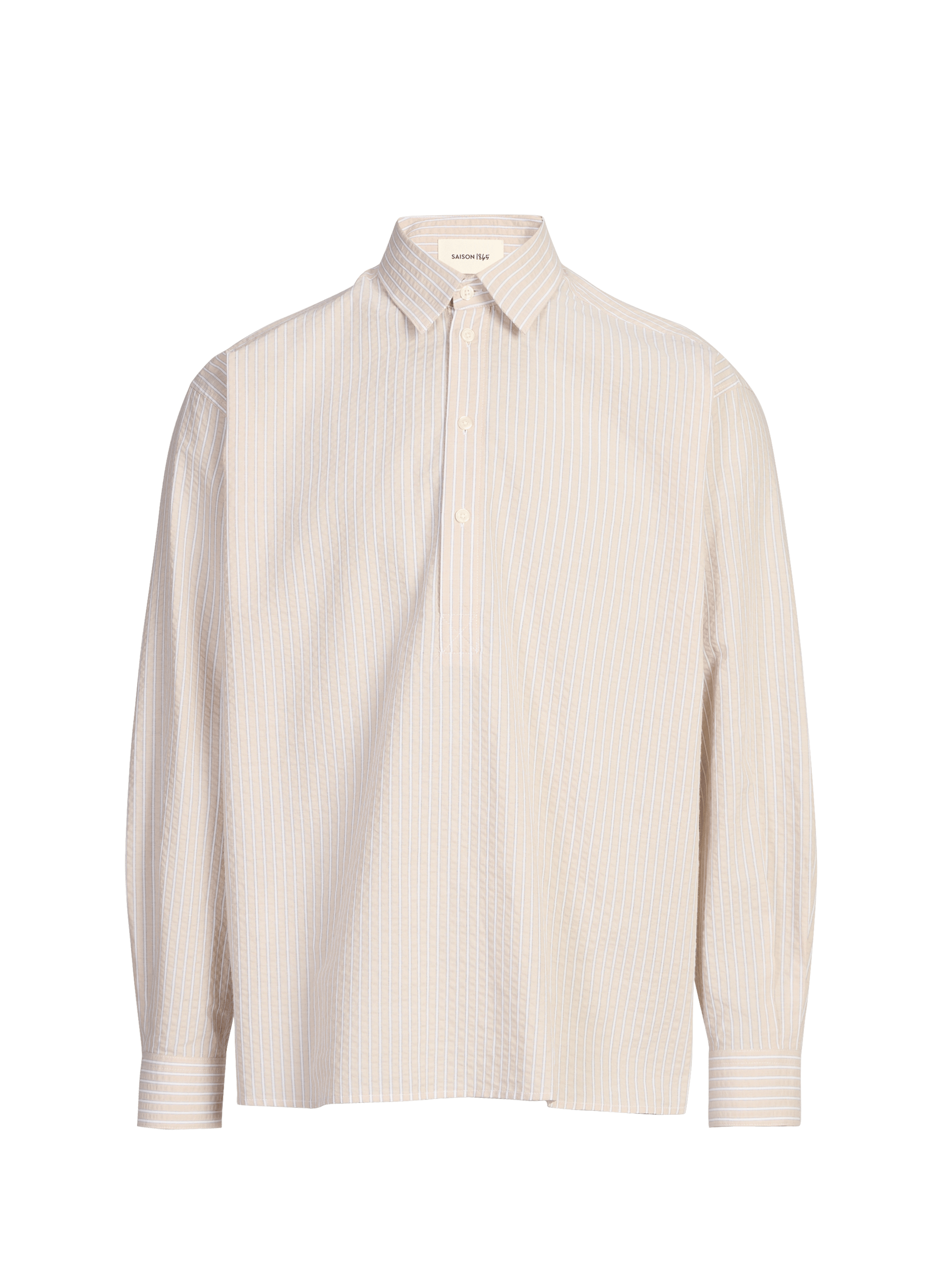 Chemise col classique en coton  SAISON 1865 Beige