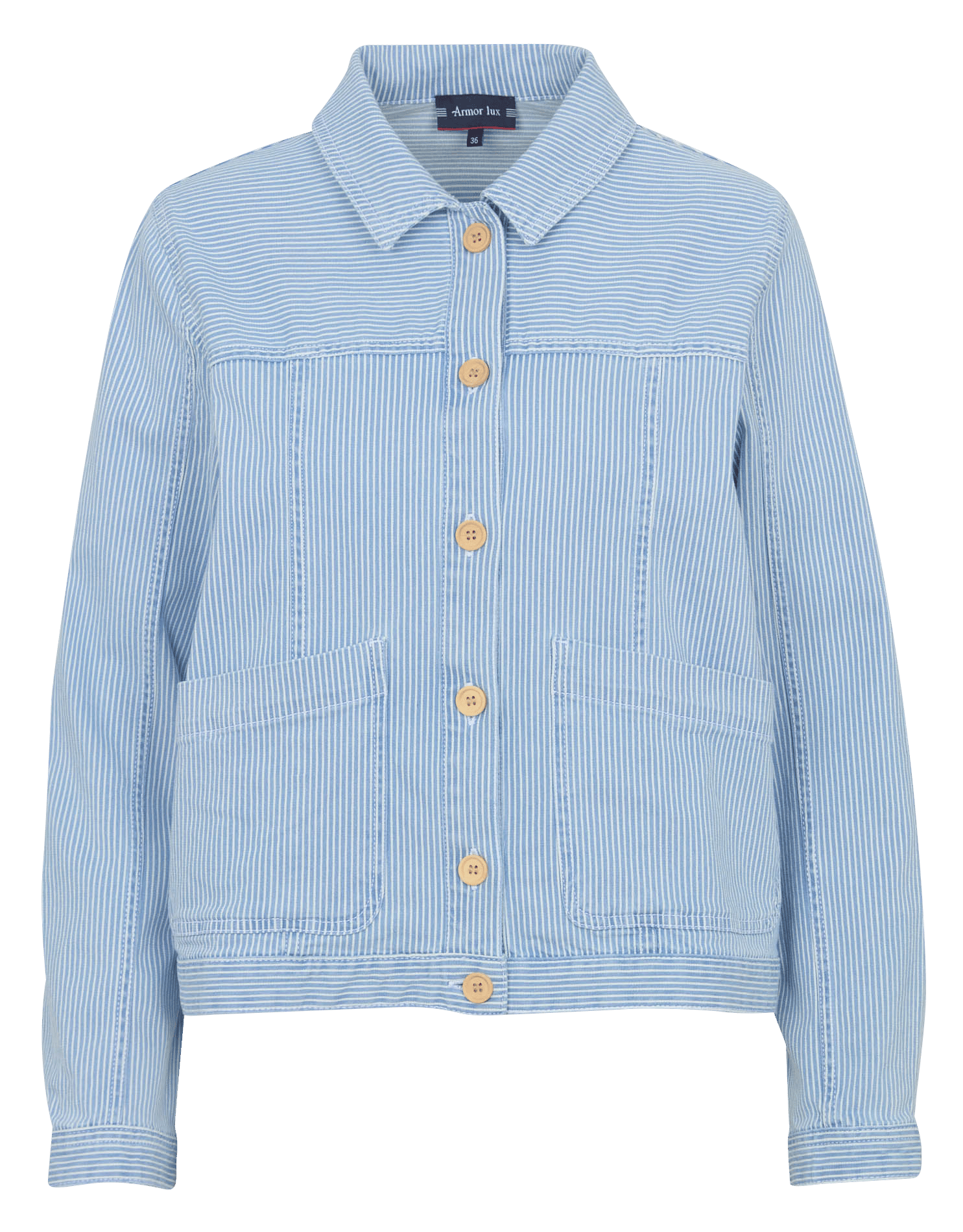 Striped denim jacket ARMOR LUX Blue