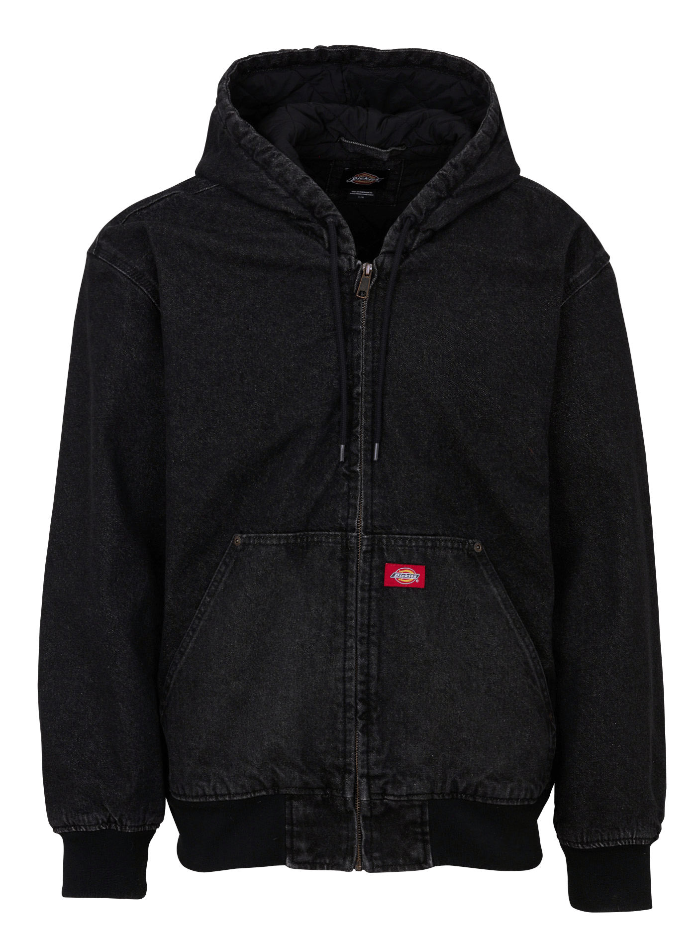 Denim jack met capuchon. DICKIES Zwart