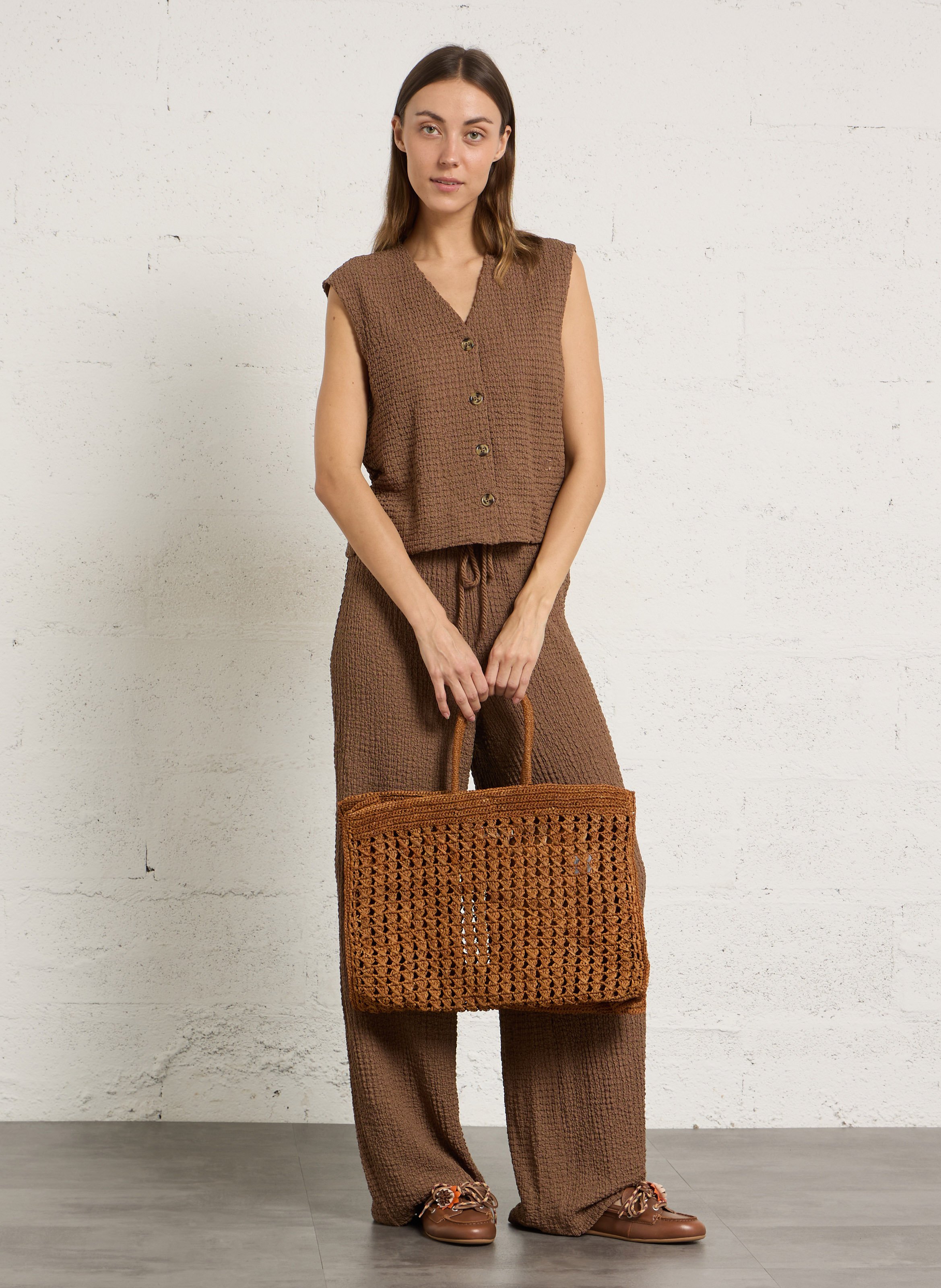 Cabas en raphia CAMALYA Beige