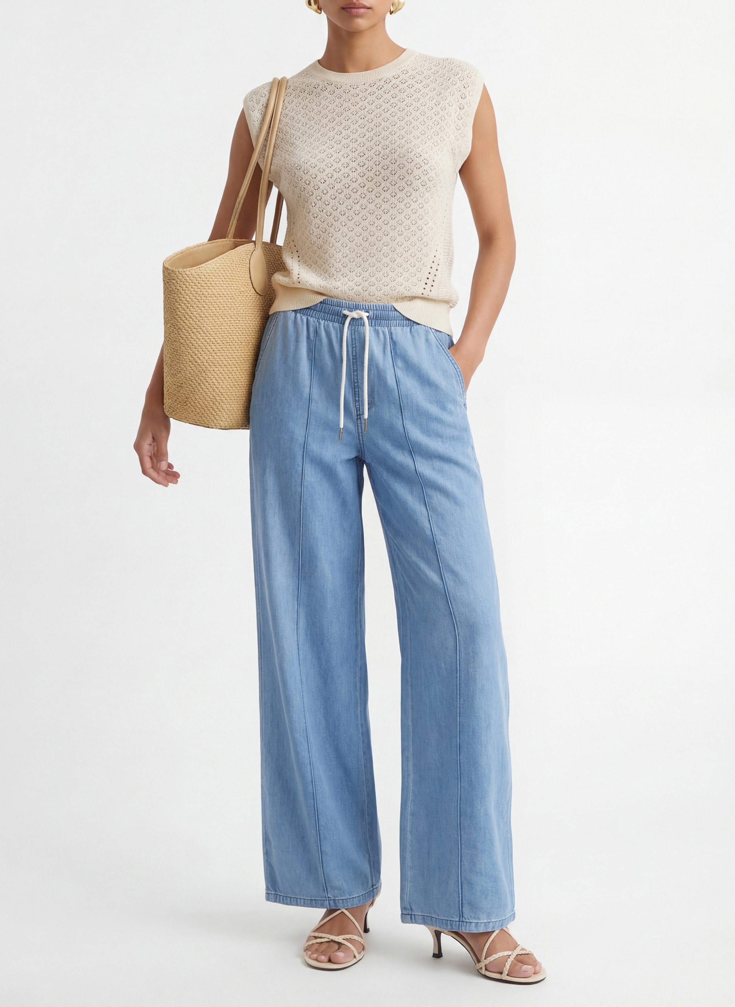 Pull droit col rond KOOKAI Blanc