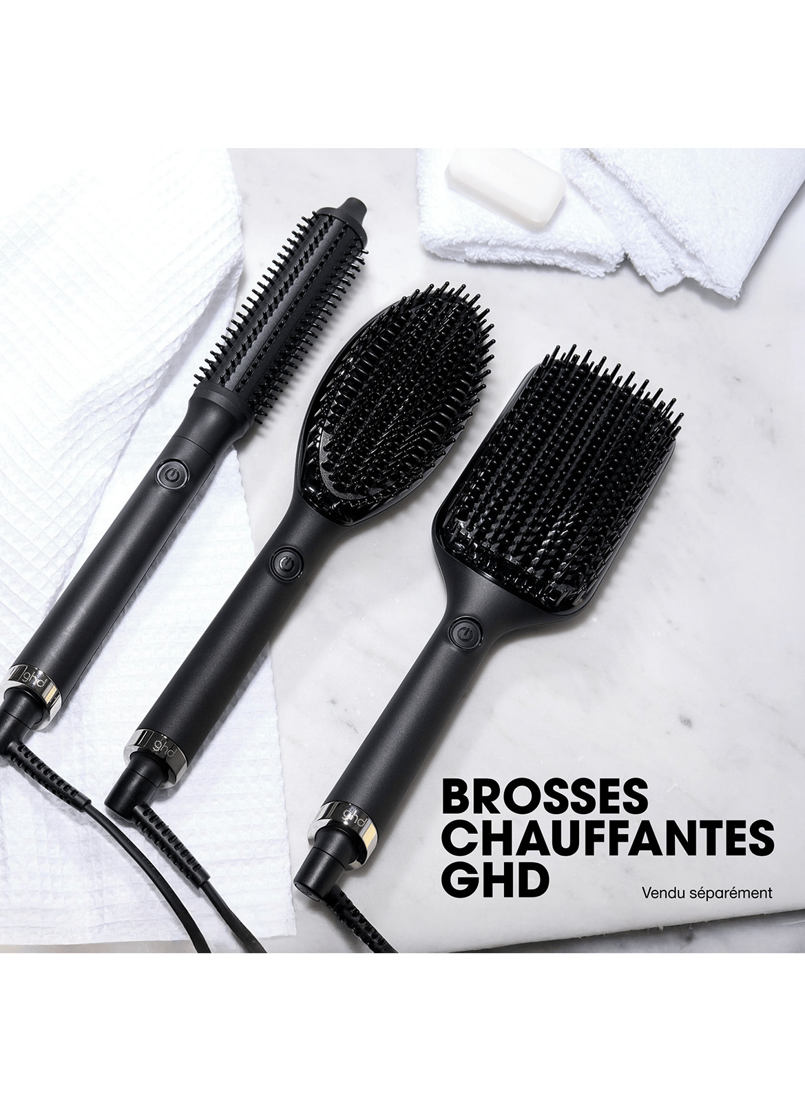 Brosse lissante professionnelle extra-large ghd Glide+ Max GHD Noir