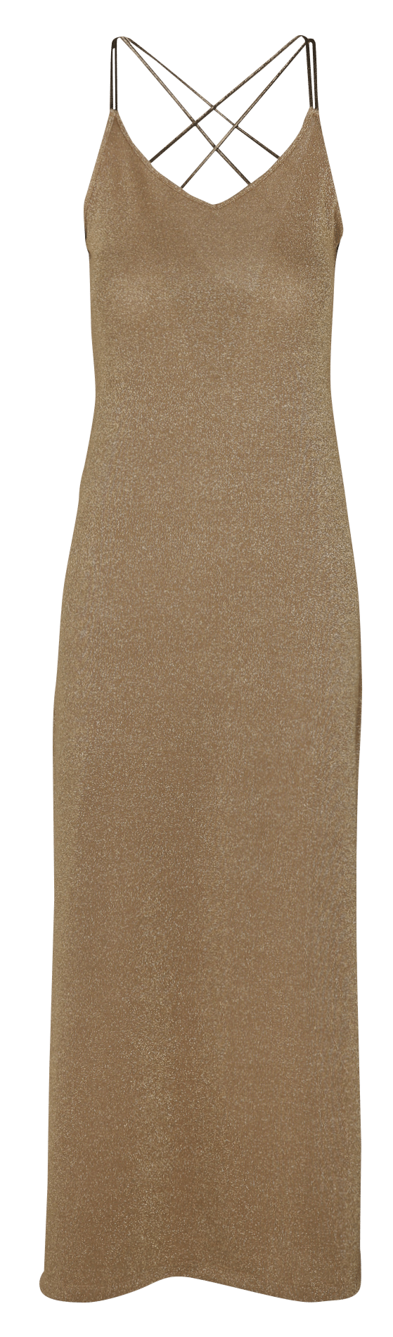 Vestido largo con lentejuelas BELIZA Dorado