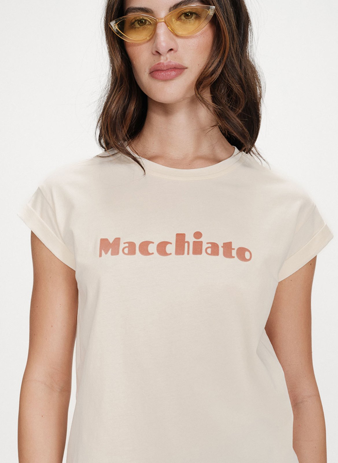 Effen T-shirt GRACE ET MILA Bruin