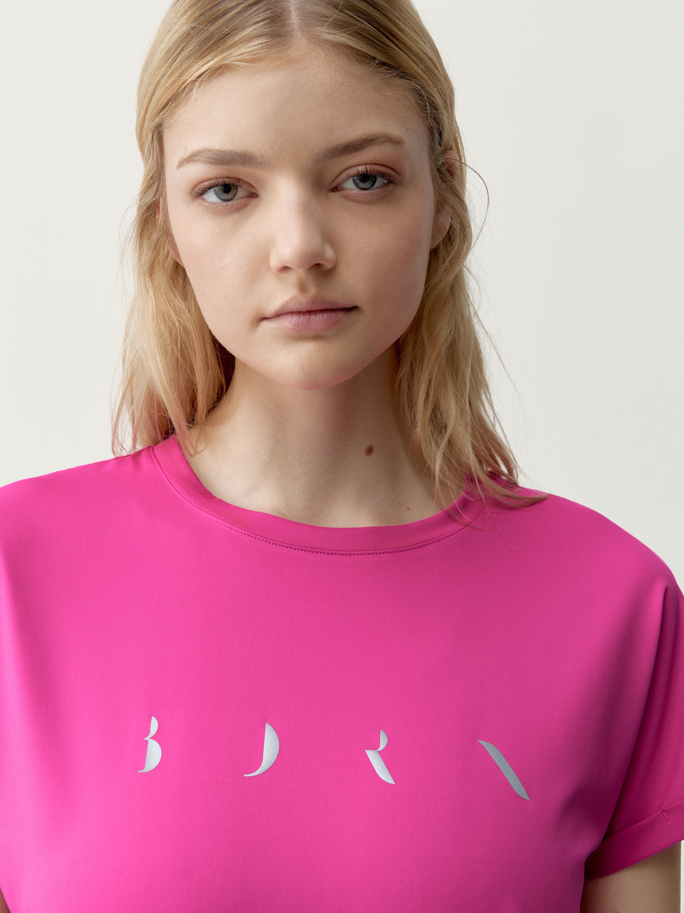 Short-sleeved azami t-shirt BORN Pink