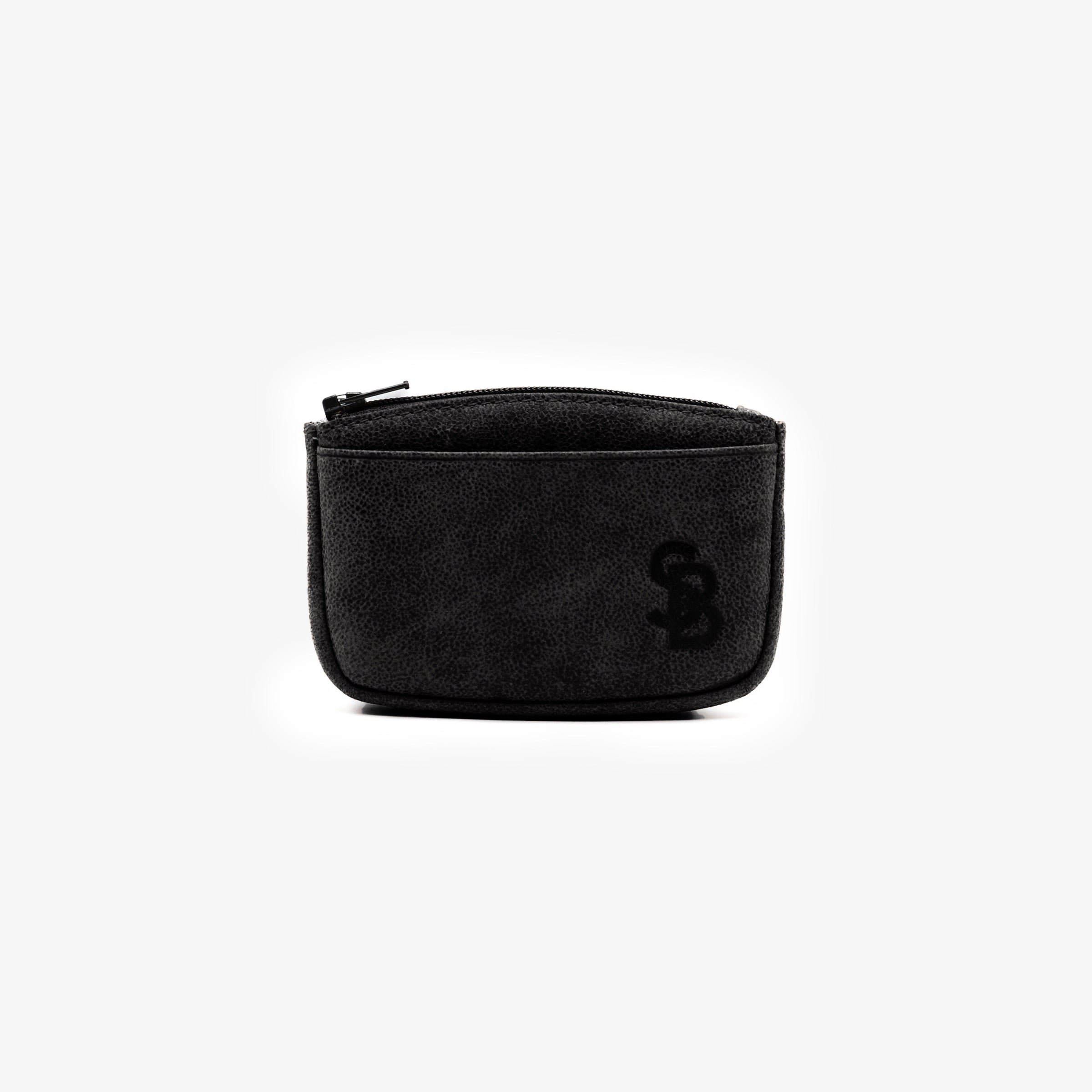 Leather zip-around wallet SERGE BLANCO Black