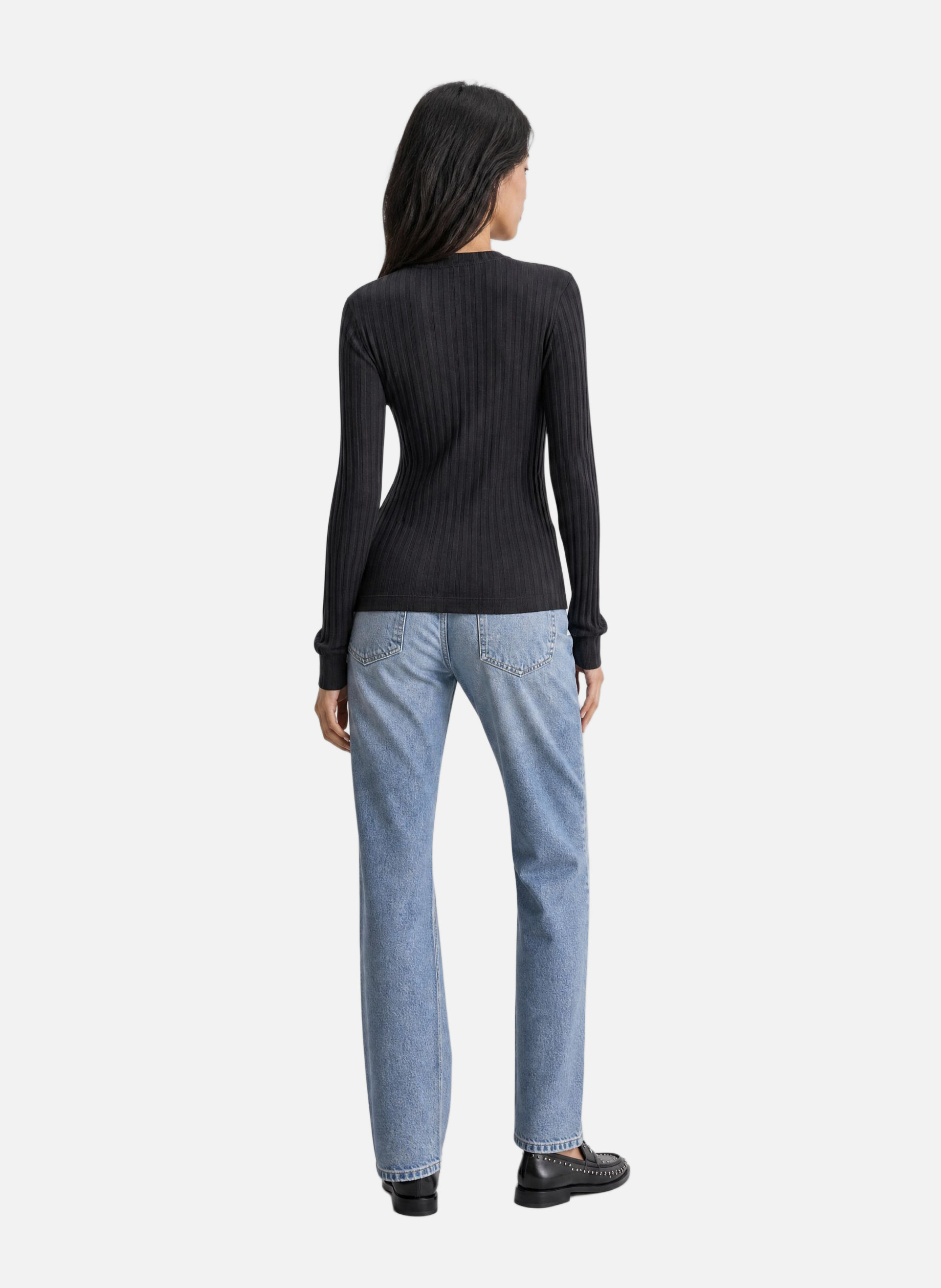 Long-sleeved cotton top THE KOOPLES Black