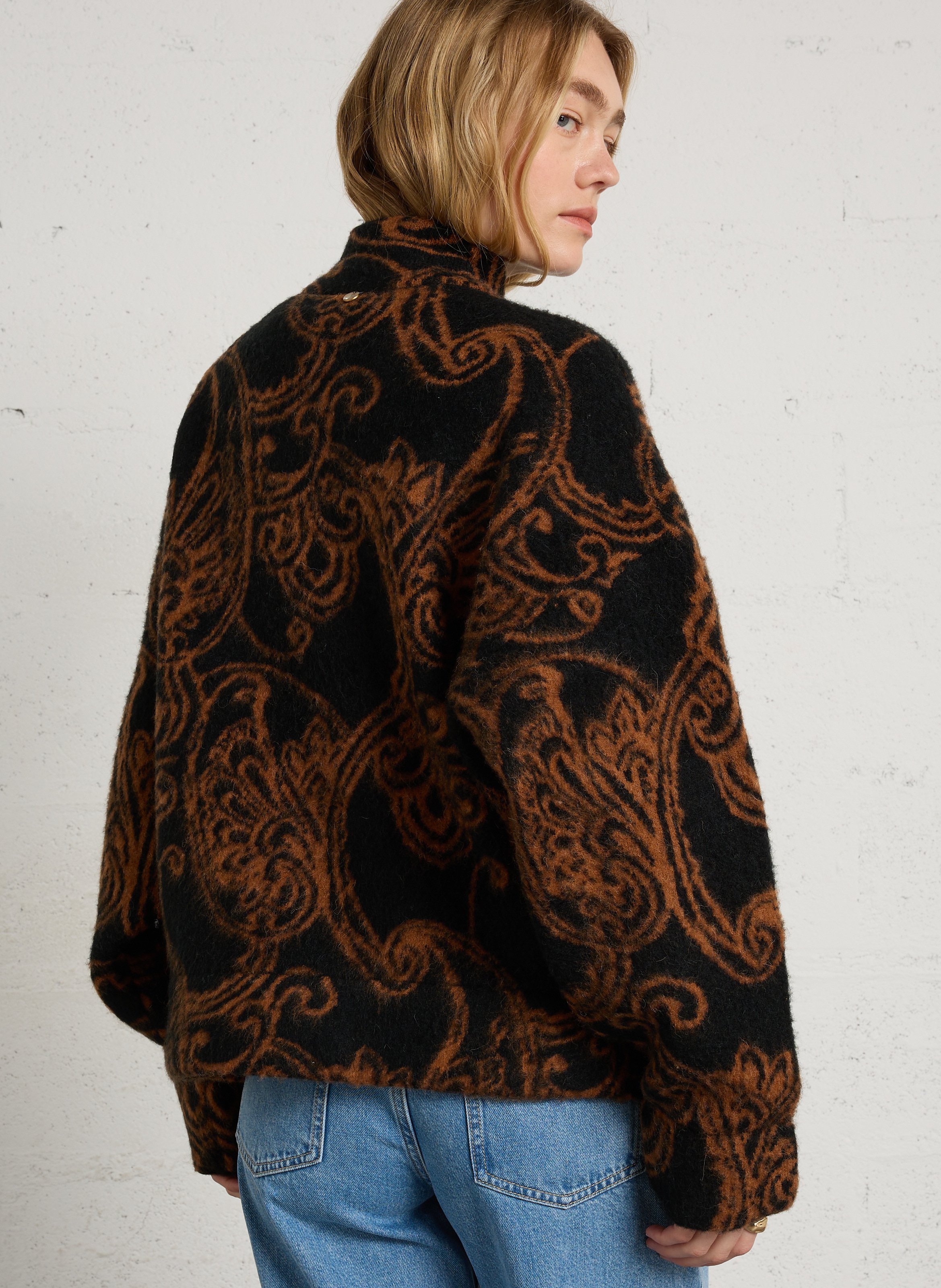 Bomber ample col montant zippé imprimé LIU JO Multicolore