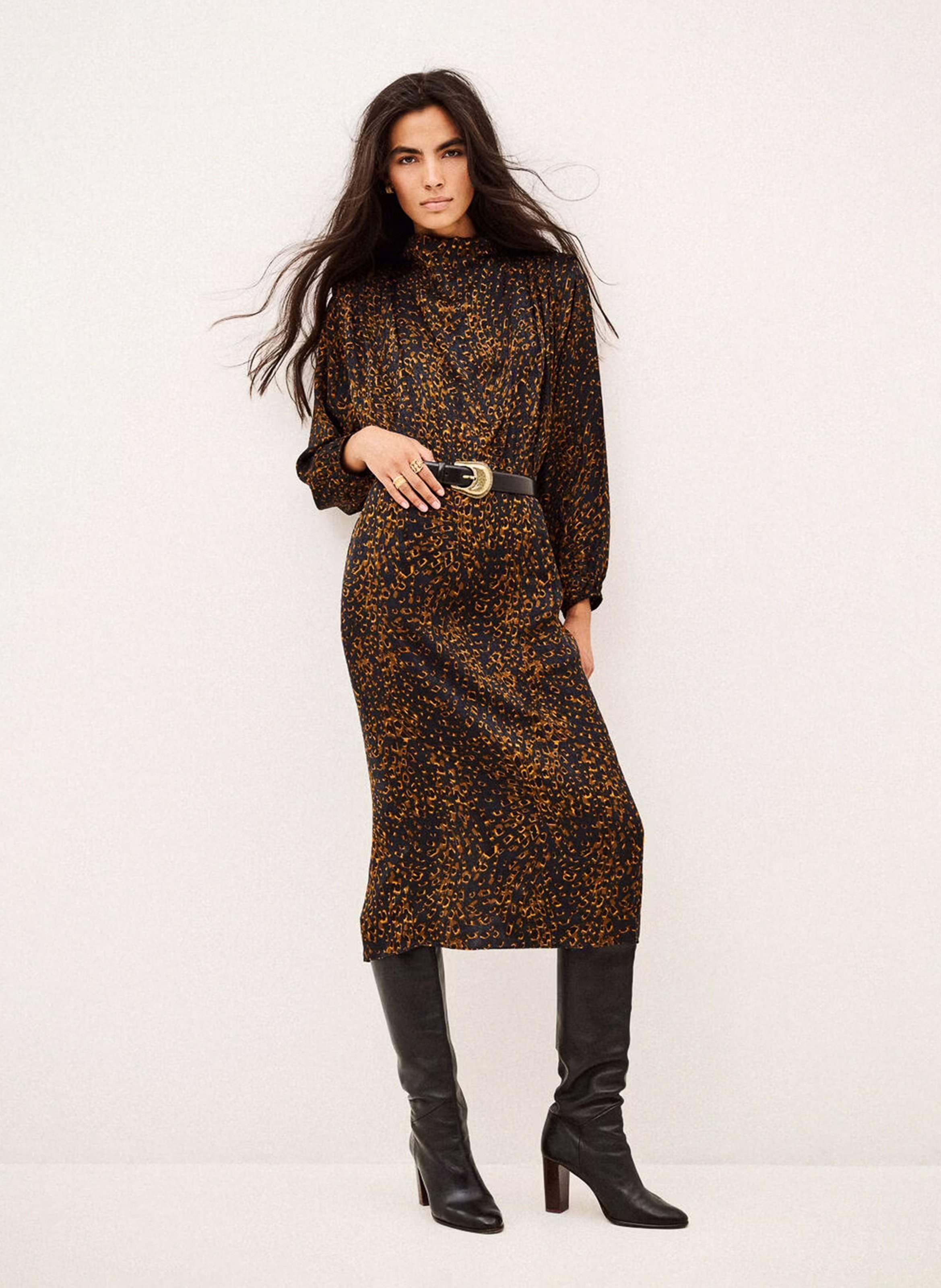 Leopard langes Kleid BA&SH
