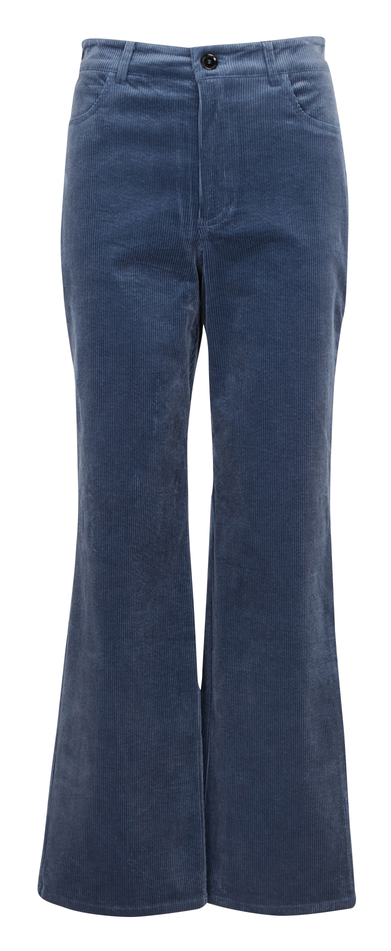 Pantalon droit taille haute en coton mélangé ANTIK BATIK Bleu
