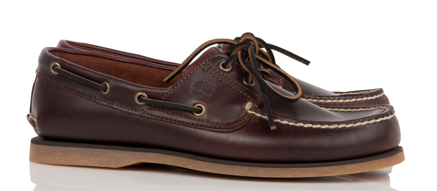 Chaussures bateau en cuir TIMBERLAND Marron