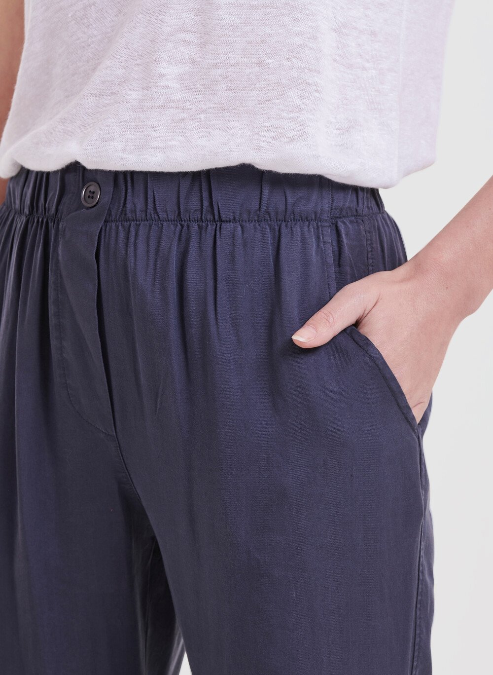 Pantalon droit 7/8ème LA FEE MARABOUTEE Bleu