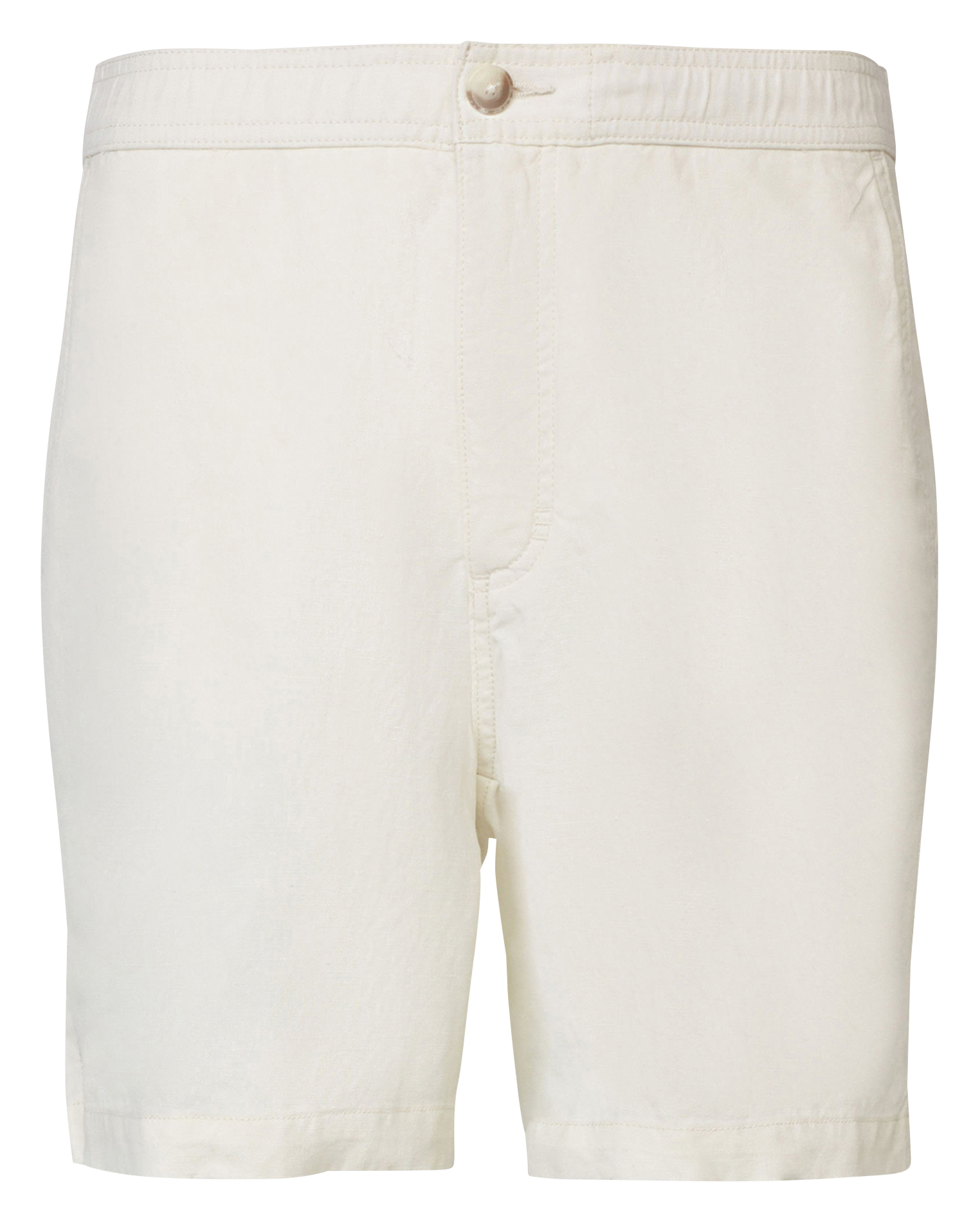 Gerade geschnittene Shorts aus Leinen-Mix  Off white