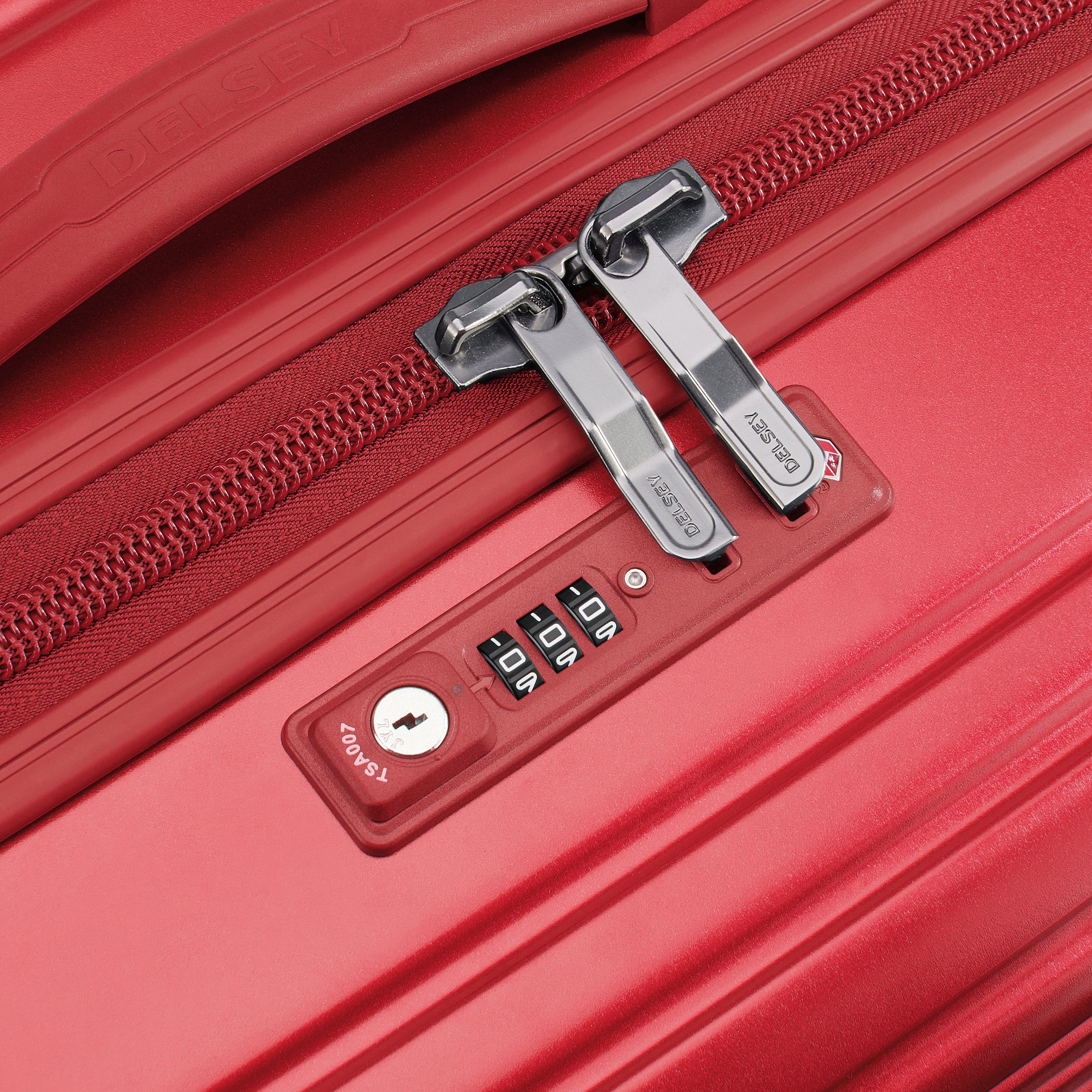 Rigid cabin suitcase DELSEY PARIS Red