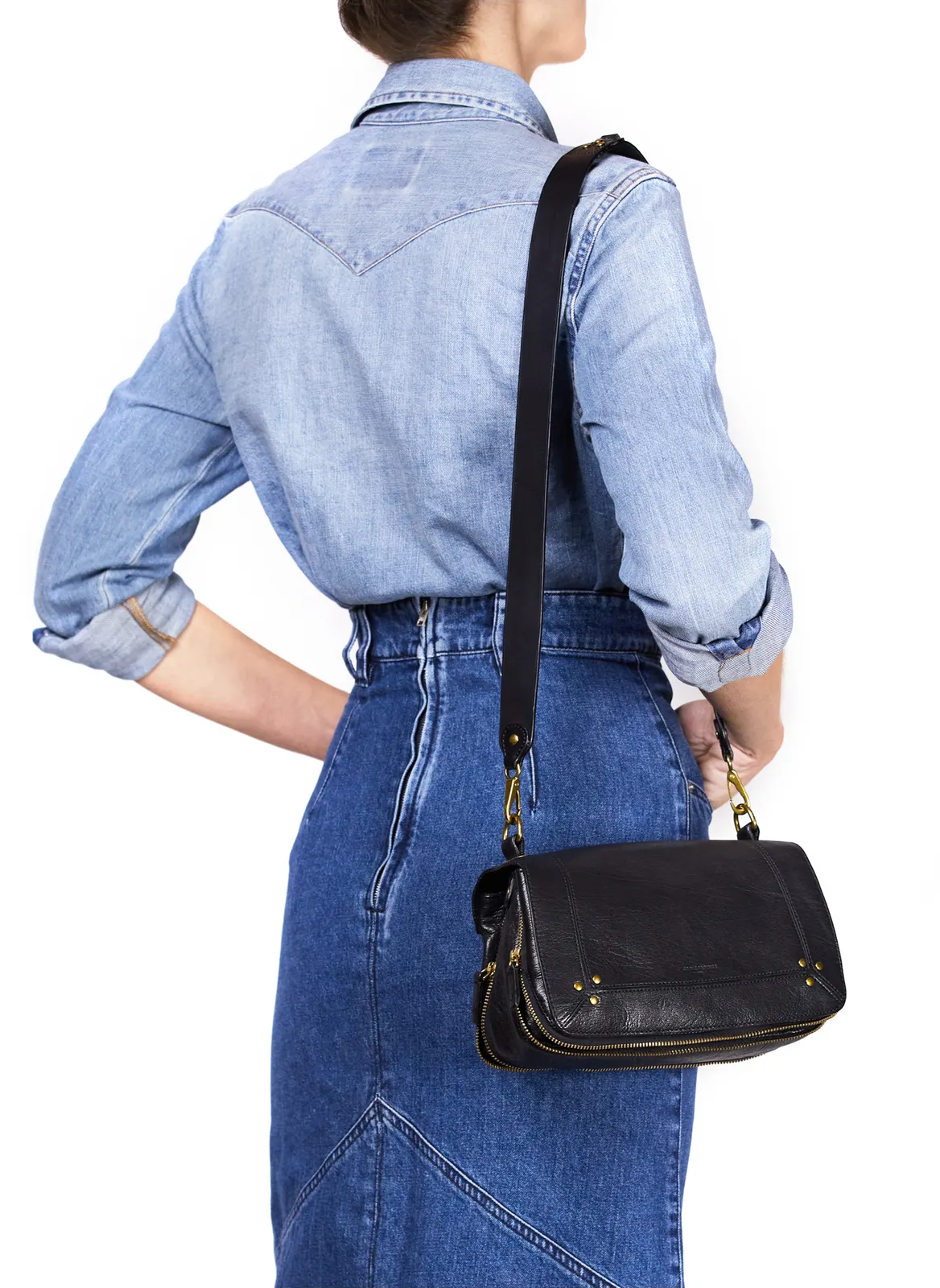 Schulterriemen aus Leder JEROME DREYFUSS Schwarz