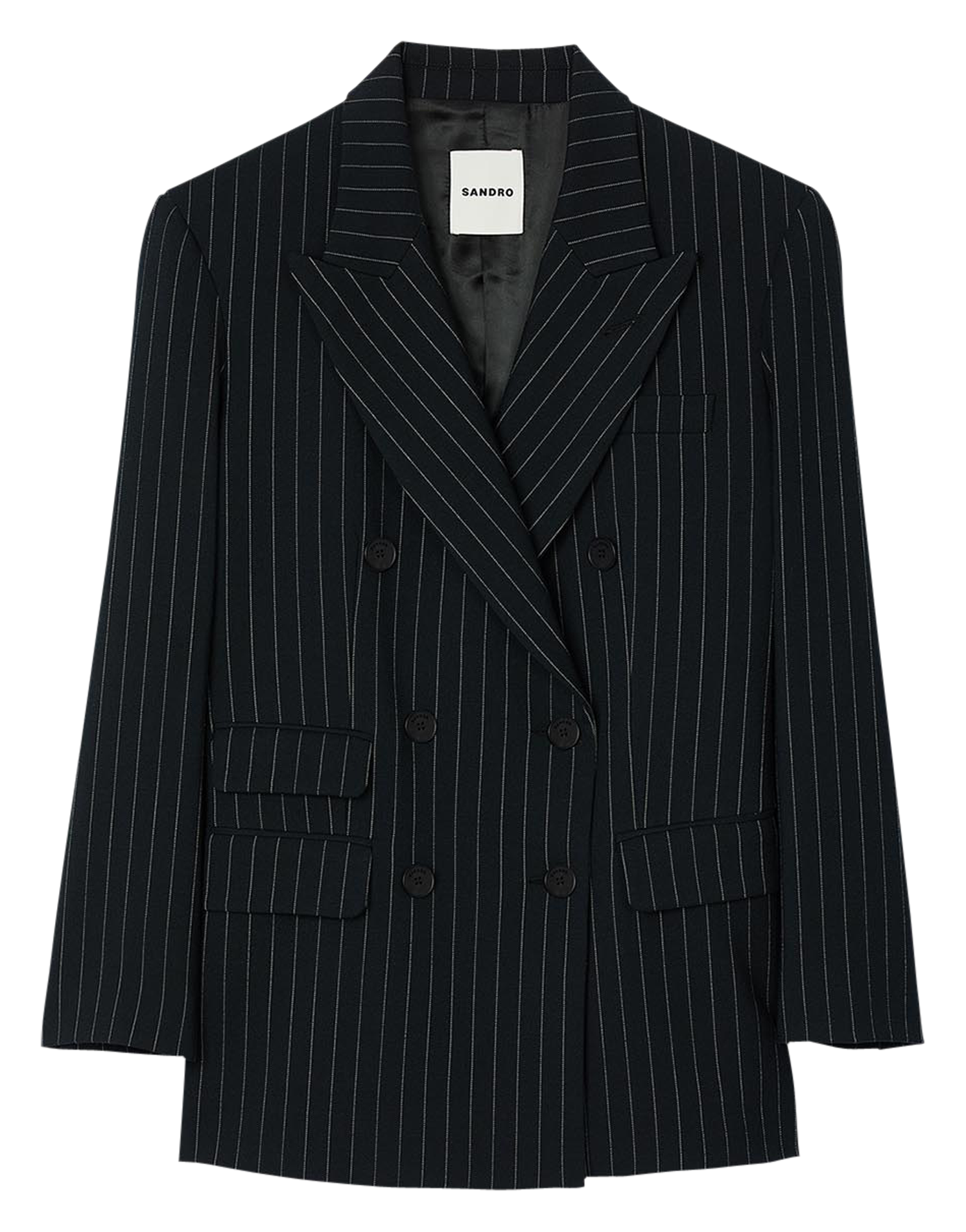 Veste tailleur rayée SANDRO Noir