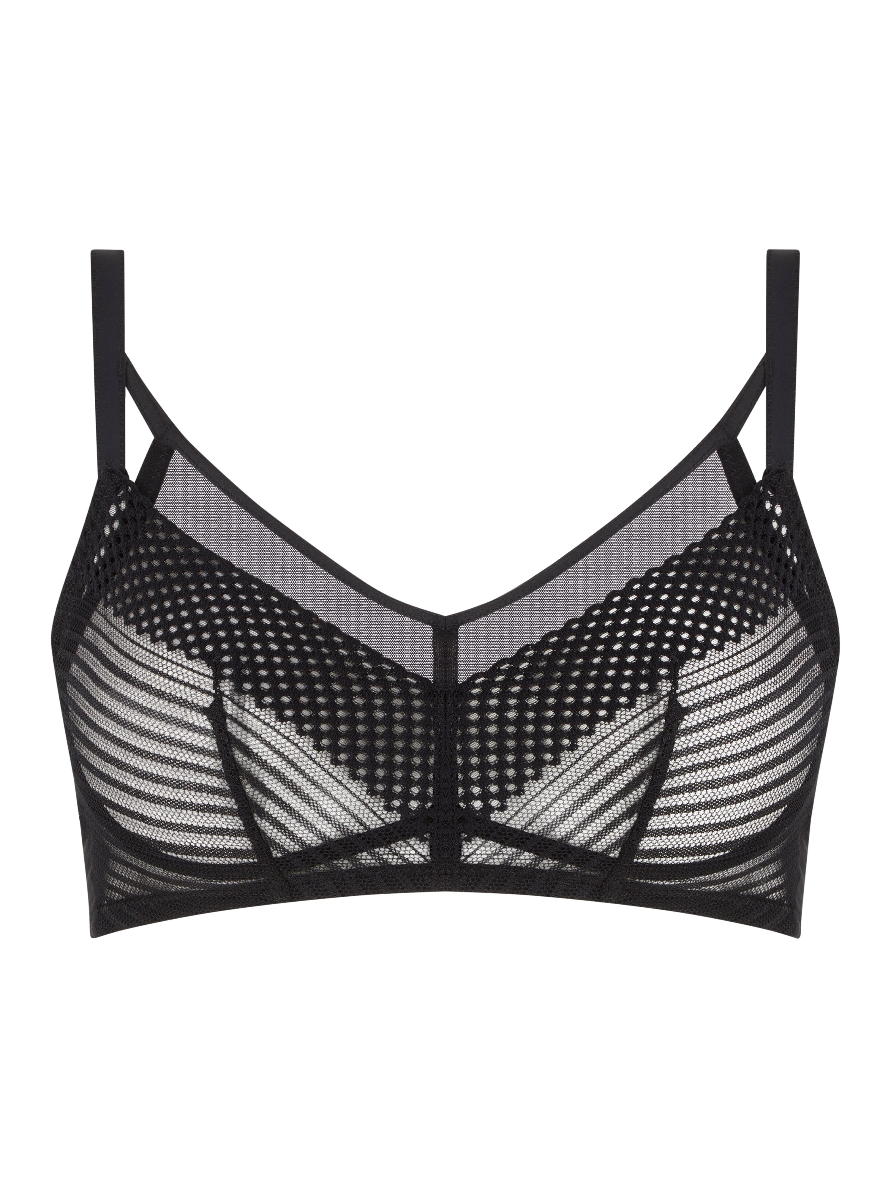 Non-wired support bra with cups CHANTELLE PULP Black