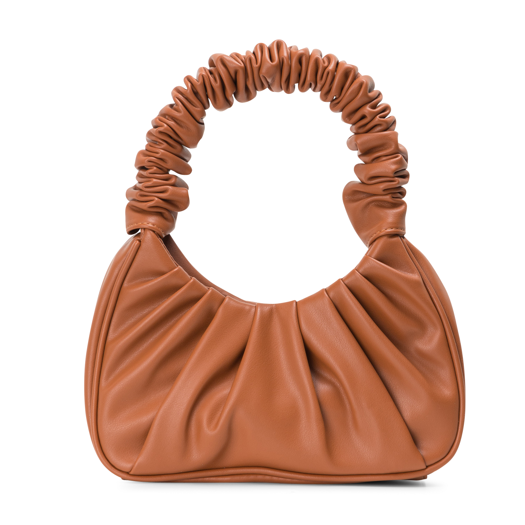 Sac à main plissé AU PRINTEMPS PARIS Marron