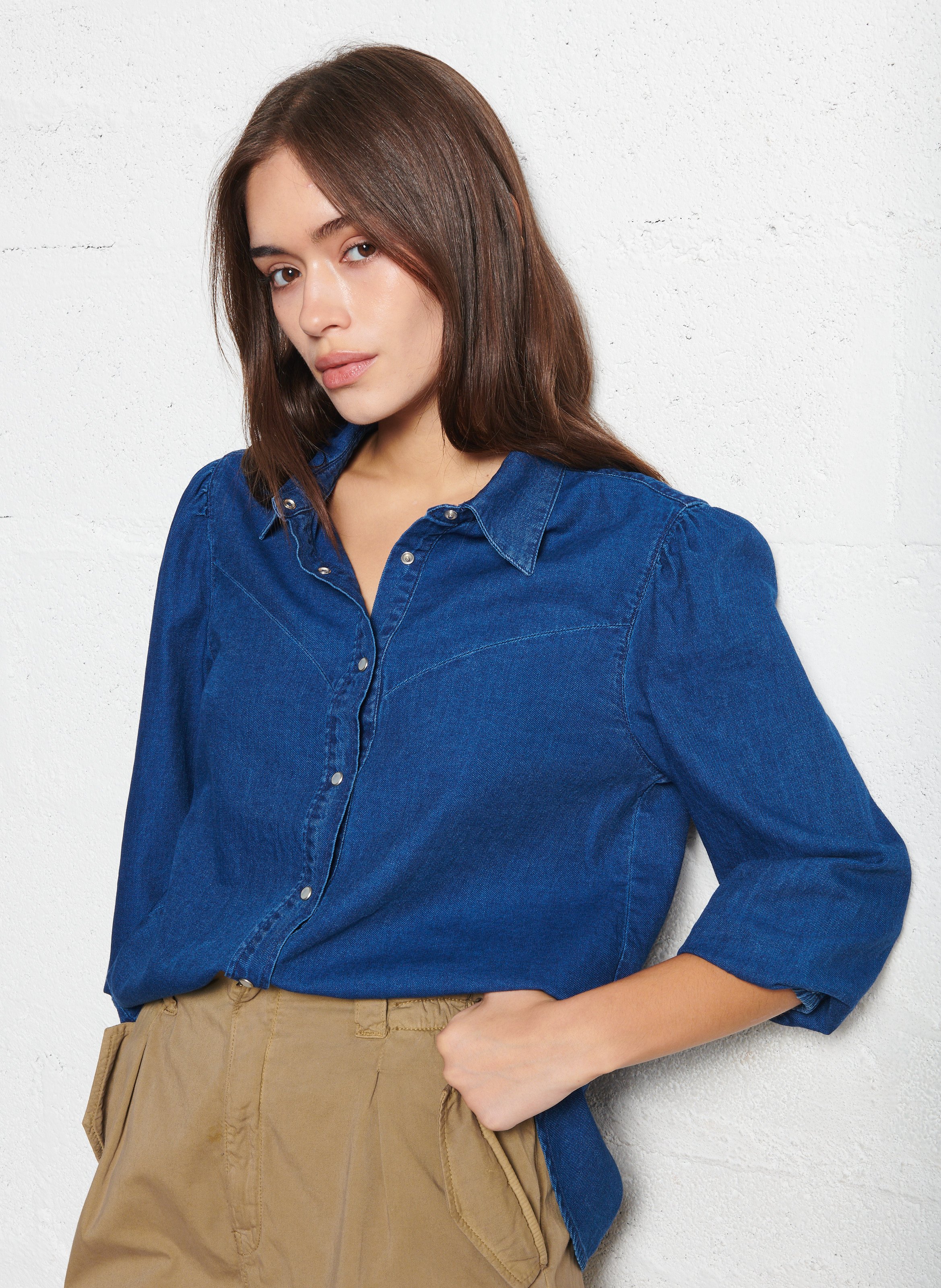Colonel plain shirt ACQUAVERDE Blue