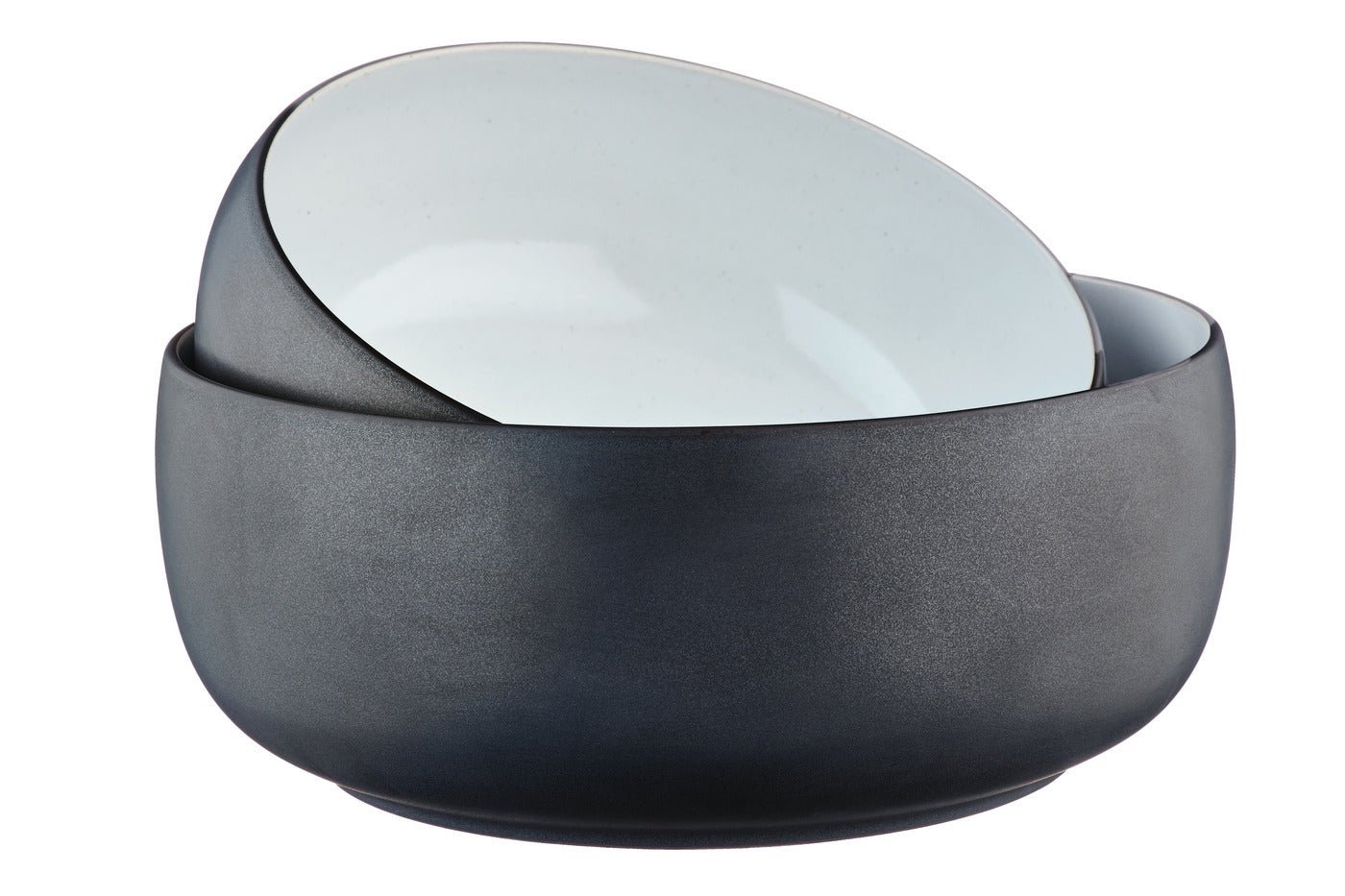 Gourmet salad bowl ø25cm and ø29.5cm - 2 pieces - onyx BJORN Black