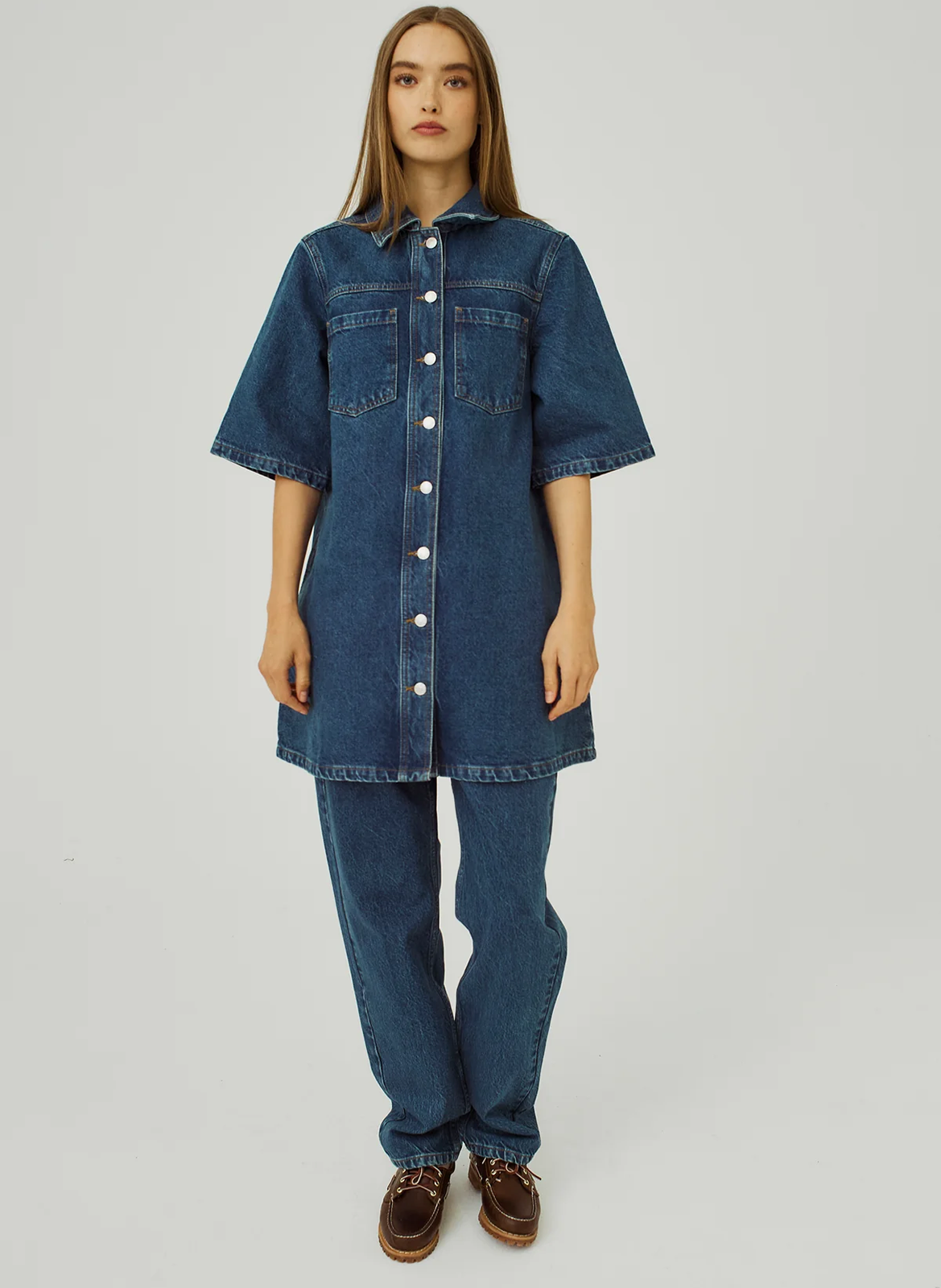 Denim dress NORR Blue