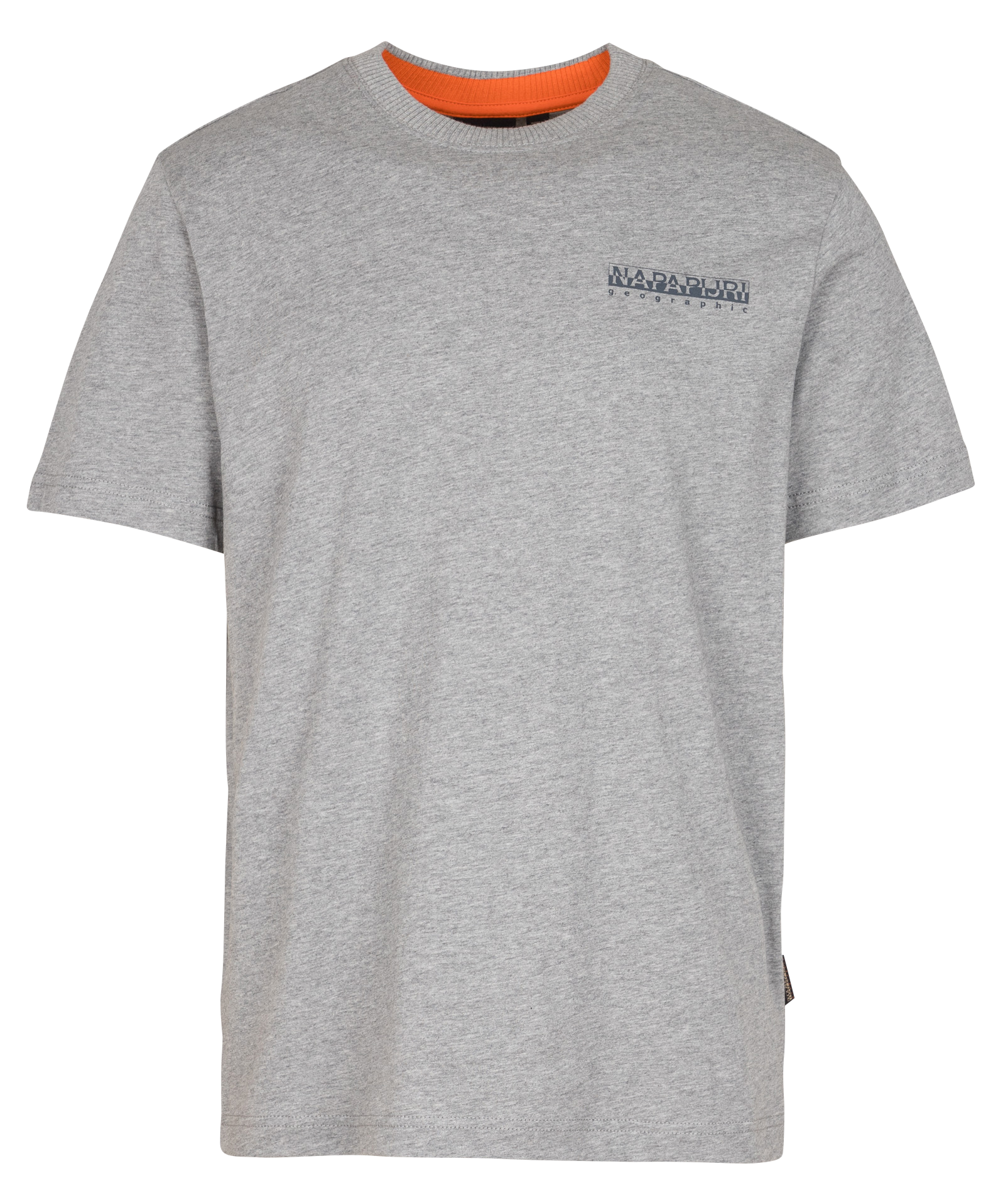 Gerade geschnittenes Baumwoll-T-Shirt mit Print NAPAPIJRI Grau