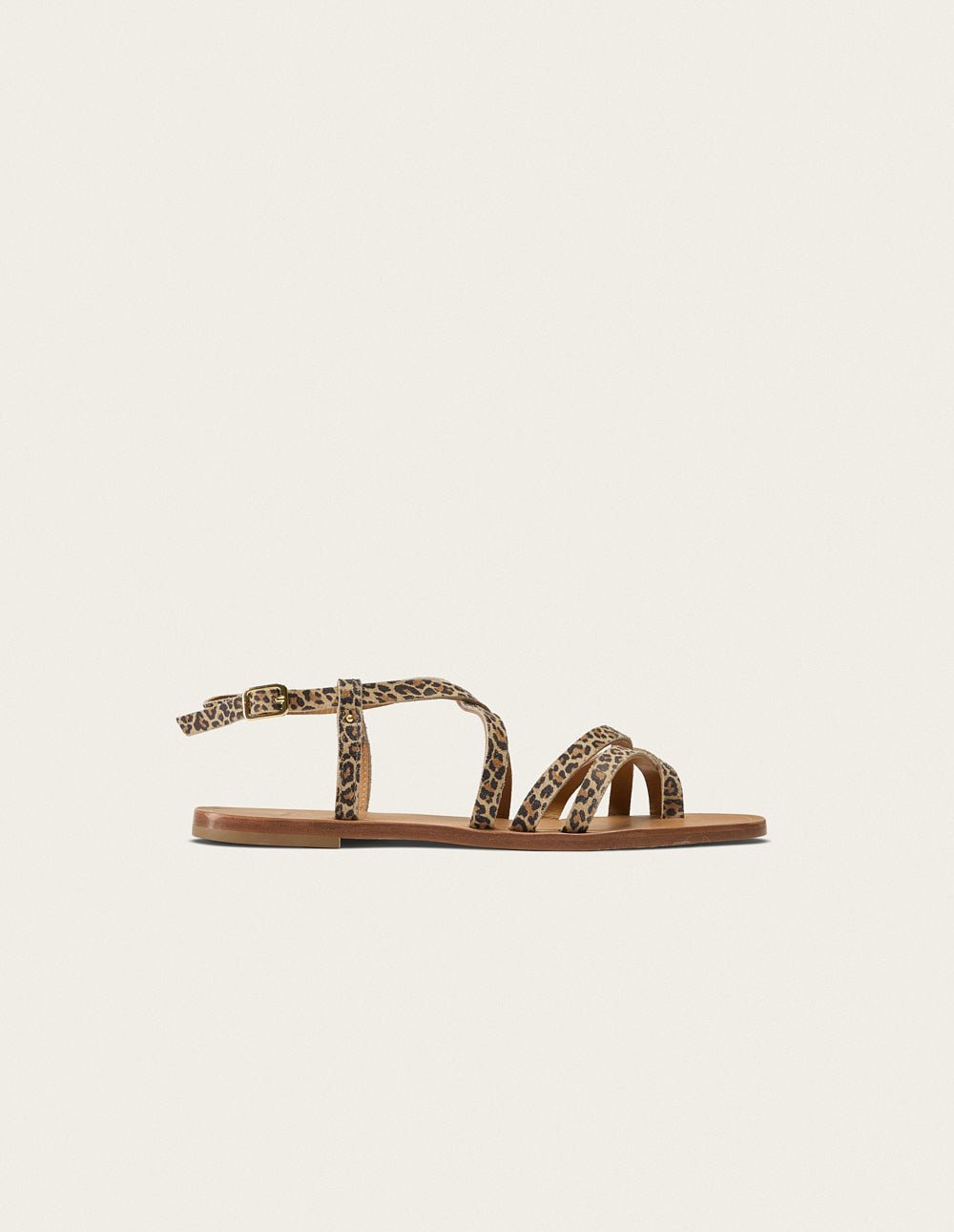 Faux leather sandals Brown