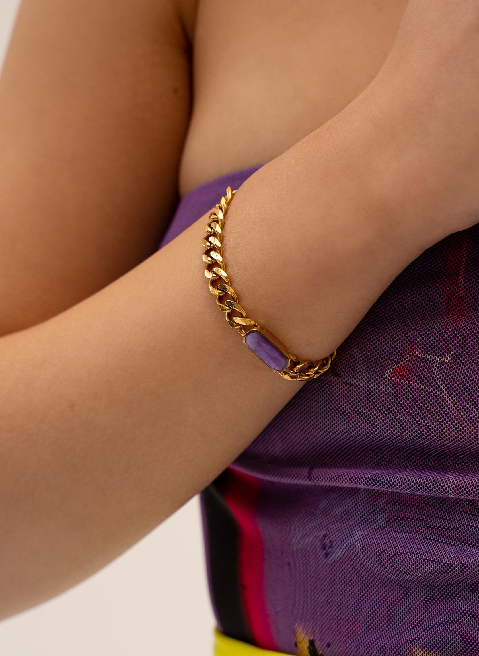 Columba chain bracelet AEC Paris Purple