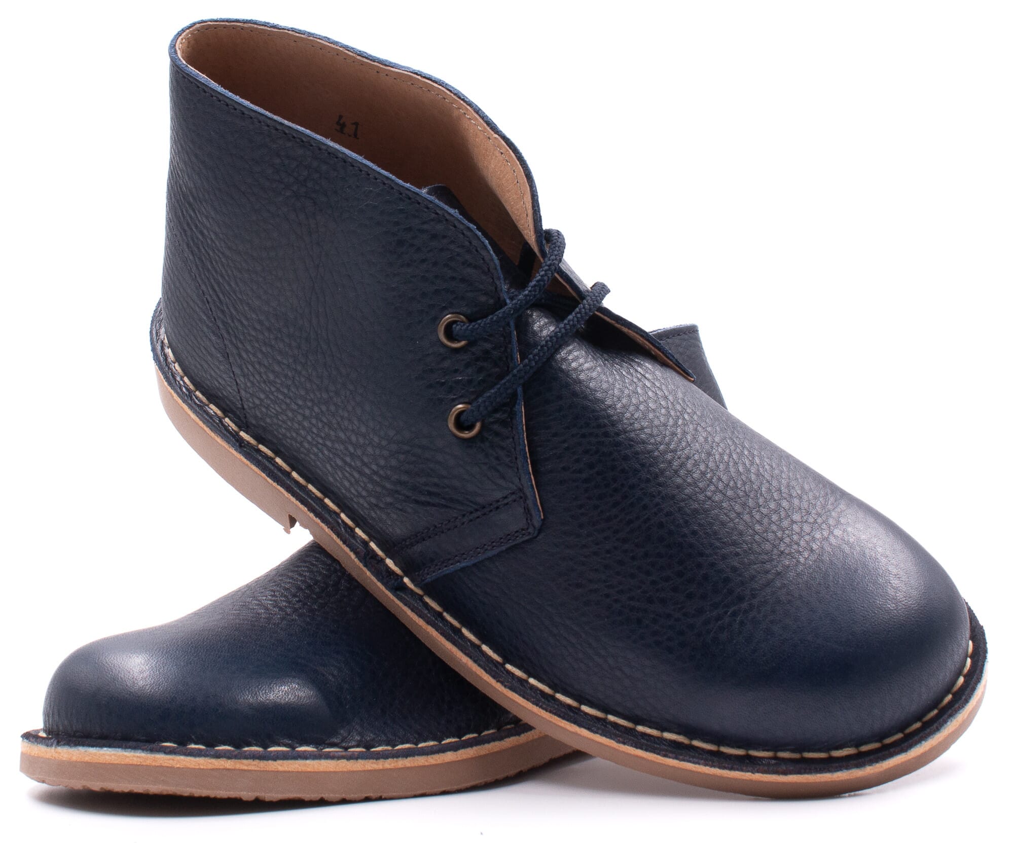 Desert boots en cuir Boni & Sidonie Bleu