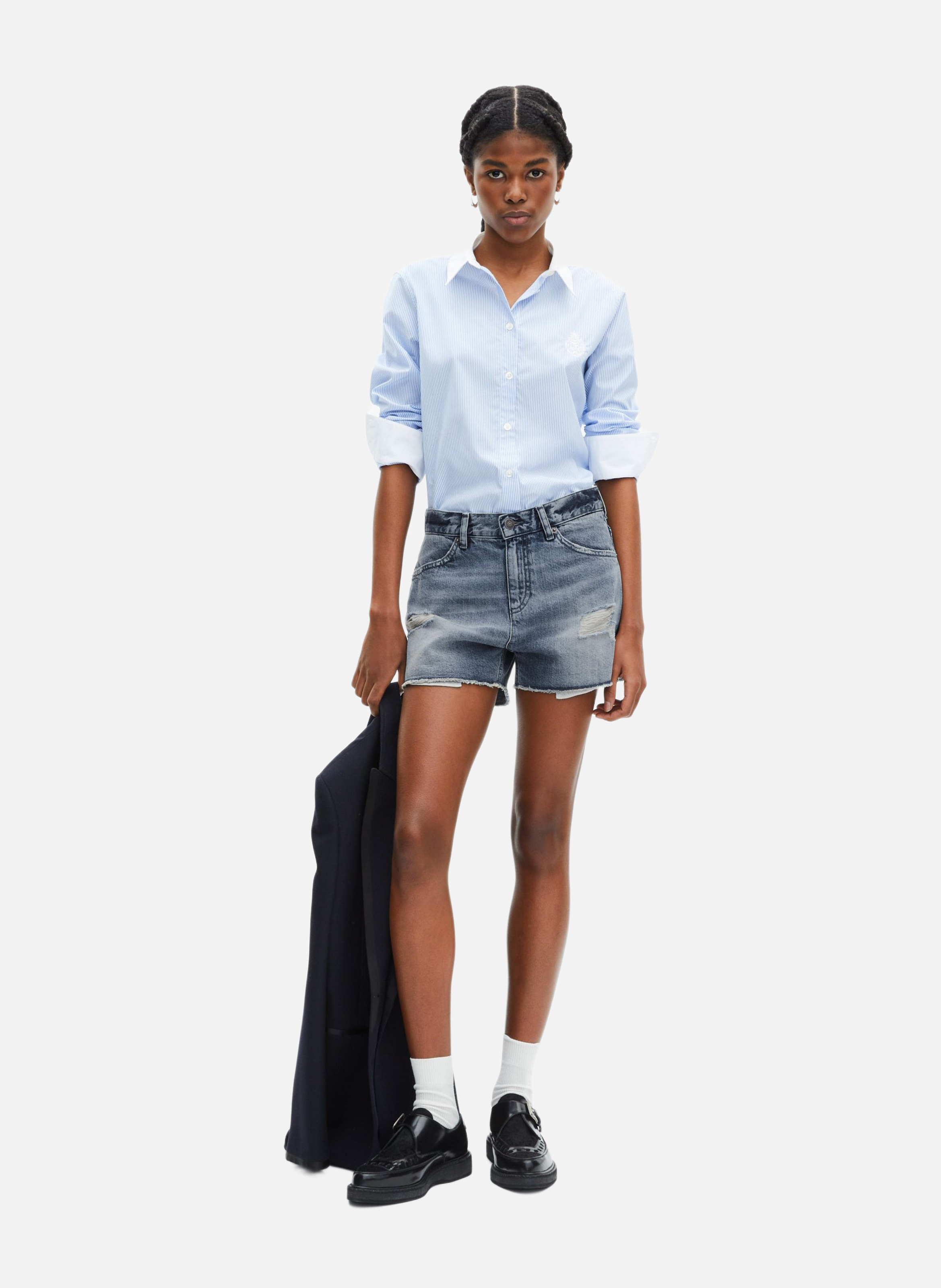 Denim shorts THE KOOPLES Blue