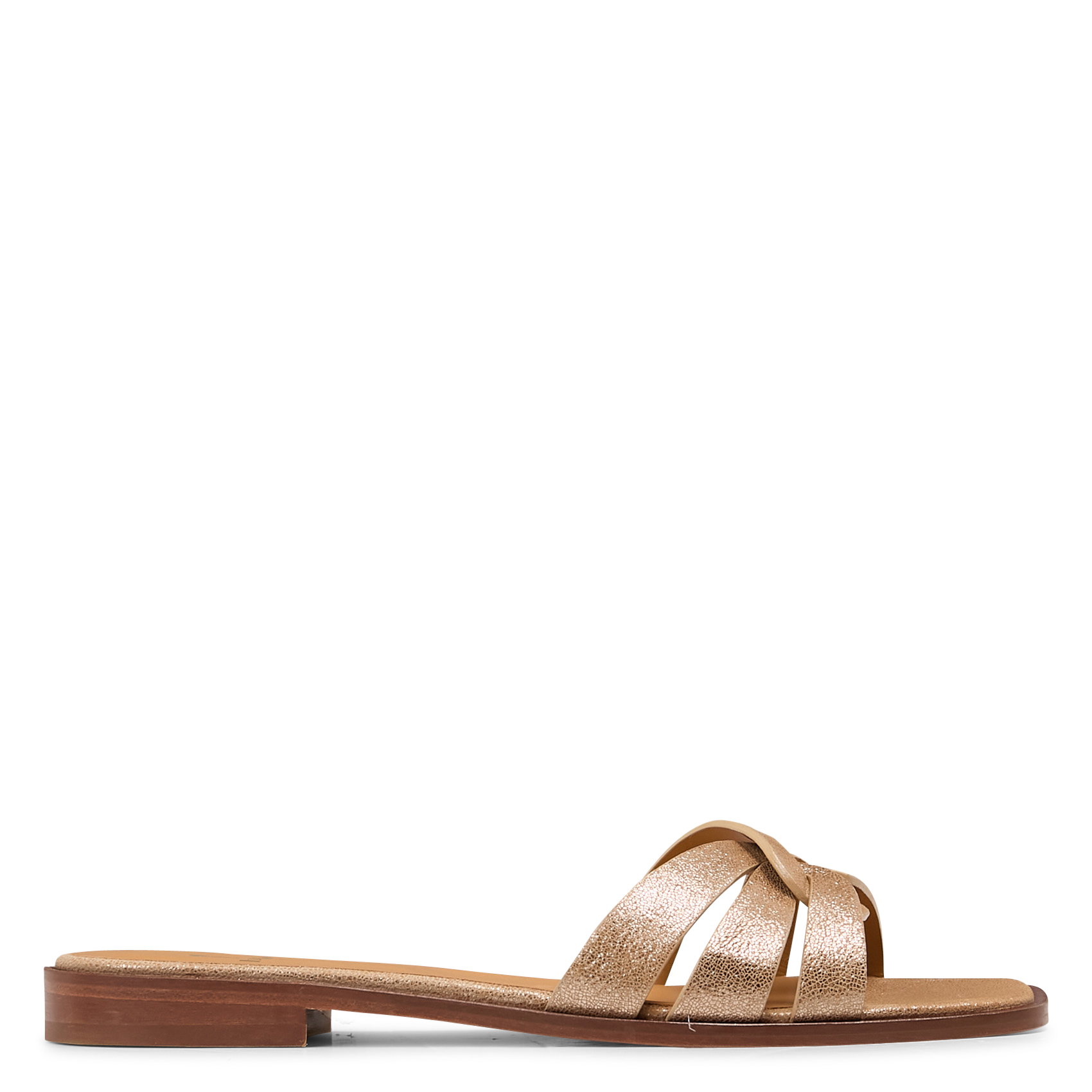 Leather mules BOBBIES Golden