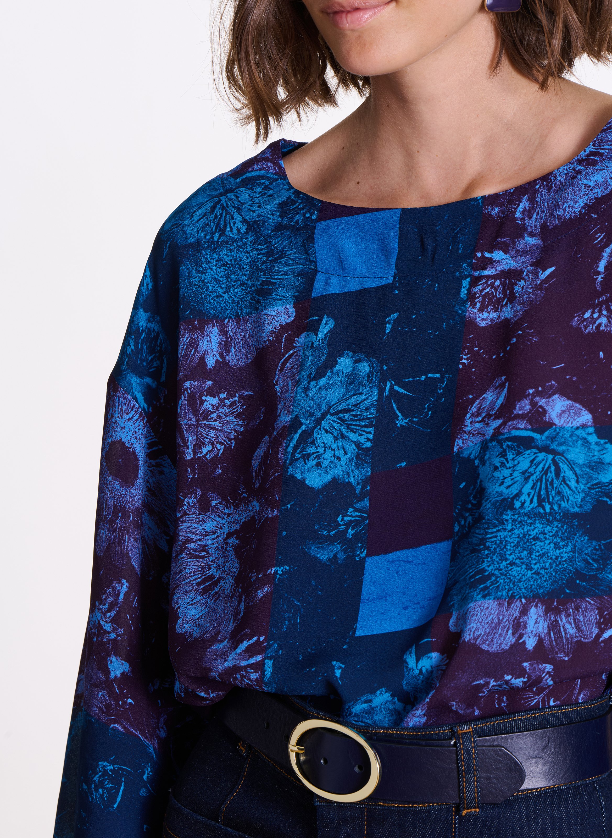 Loose-fit round-neck top LA FEE MARABOUTEE Purple