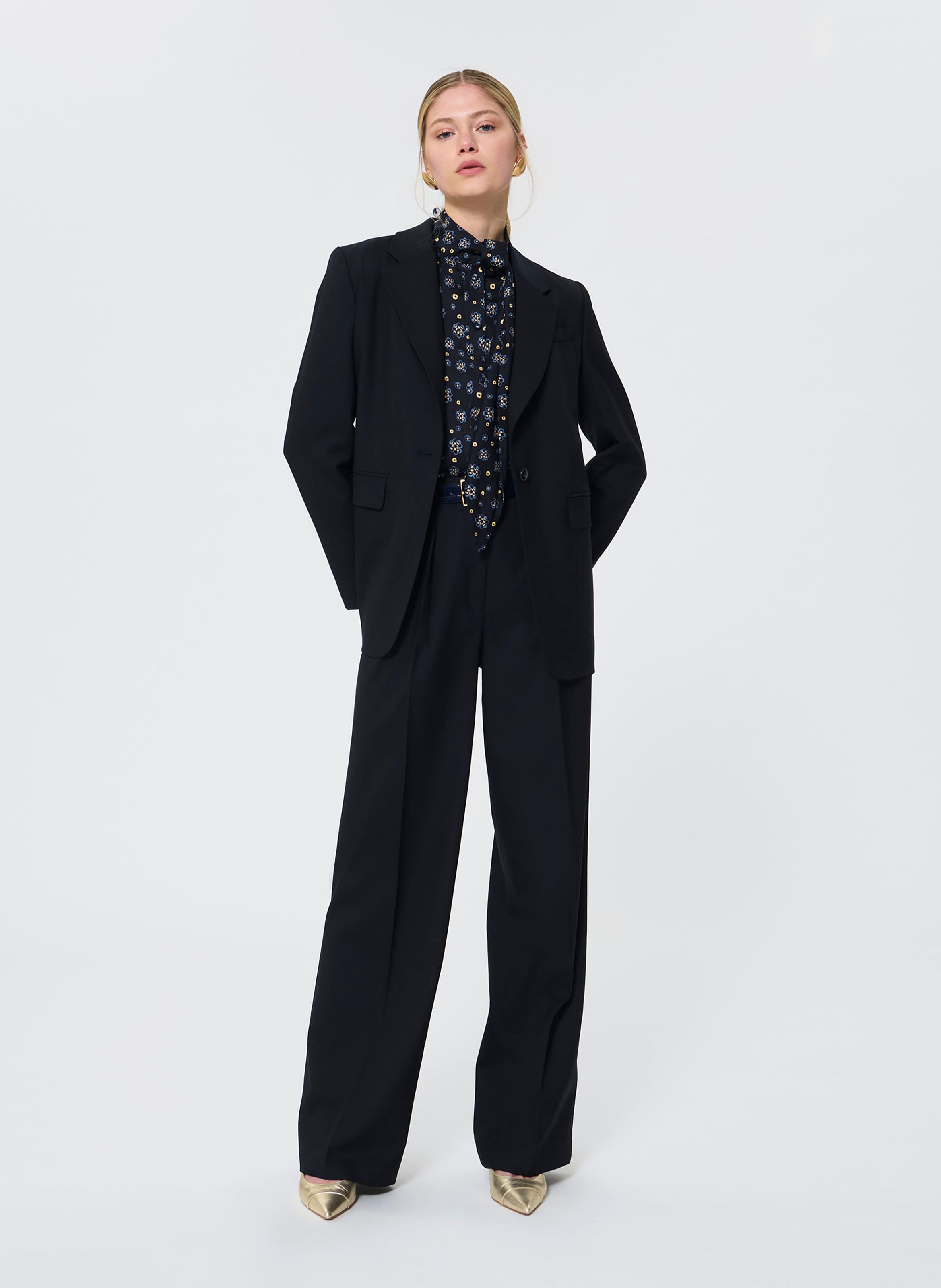 Wide woollen trousers TARA JARMON Blue