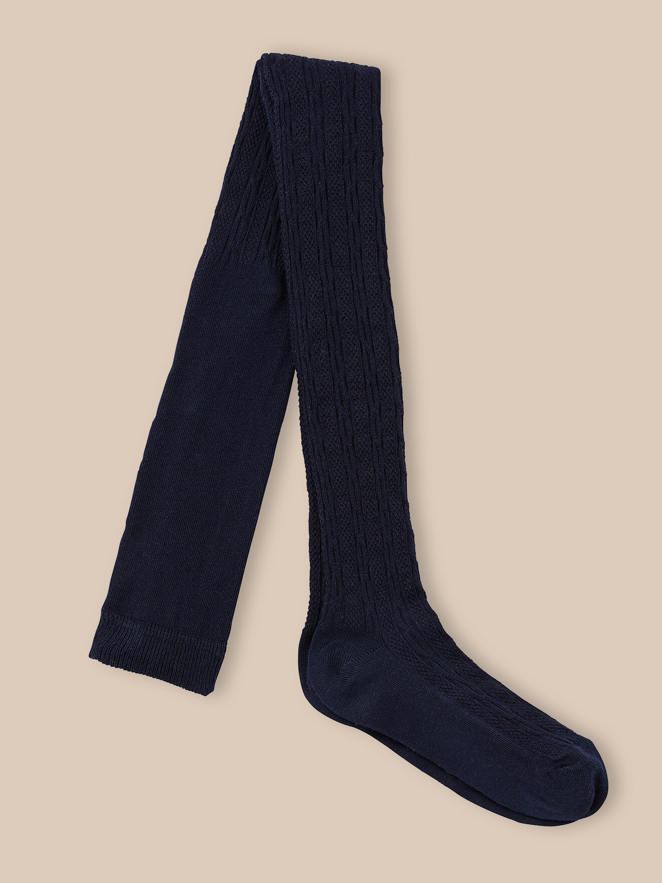 Pantyhose with cable-knit detail CYRILLUS Blue