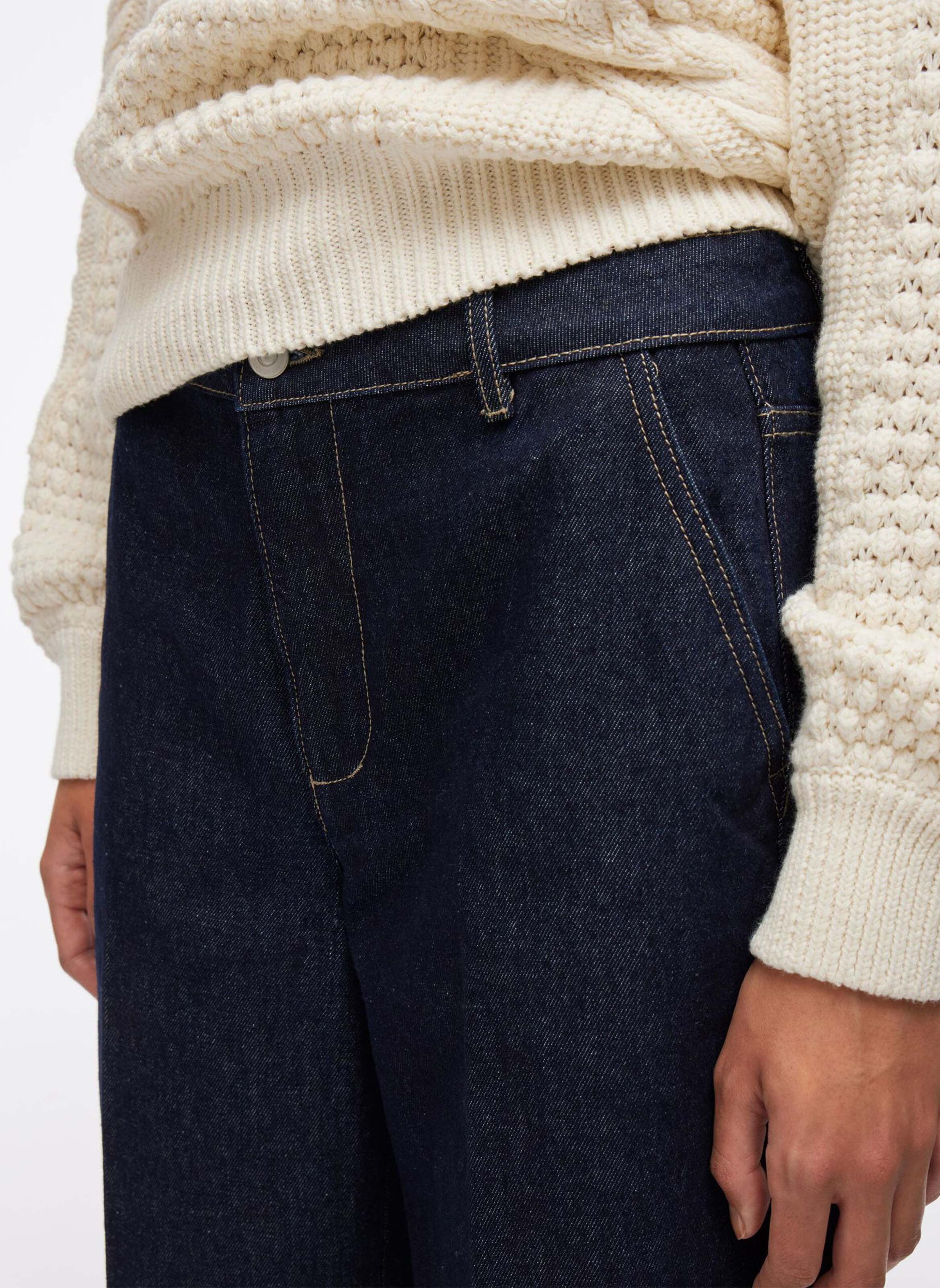 Jean large en coton ROUGE EDIT Bleu