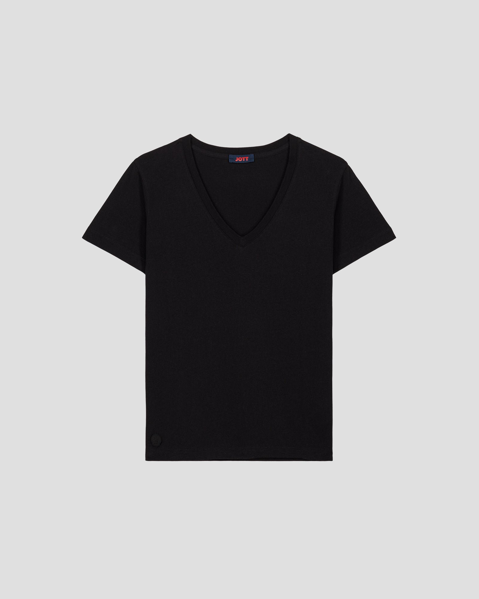 V-neck soft t-shirt JOTT Black