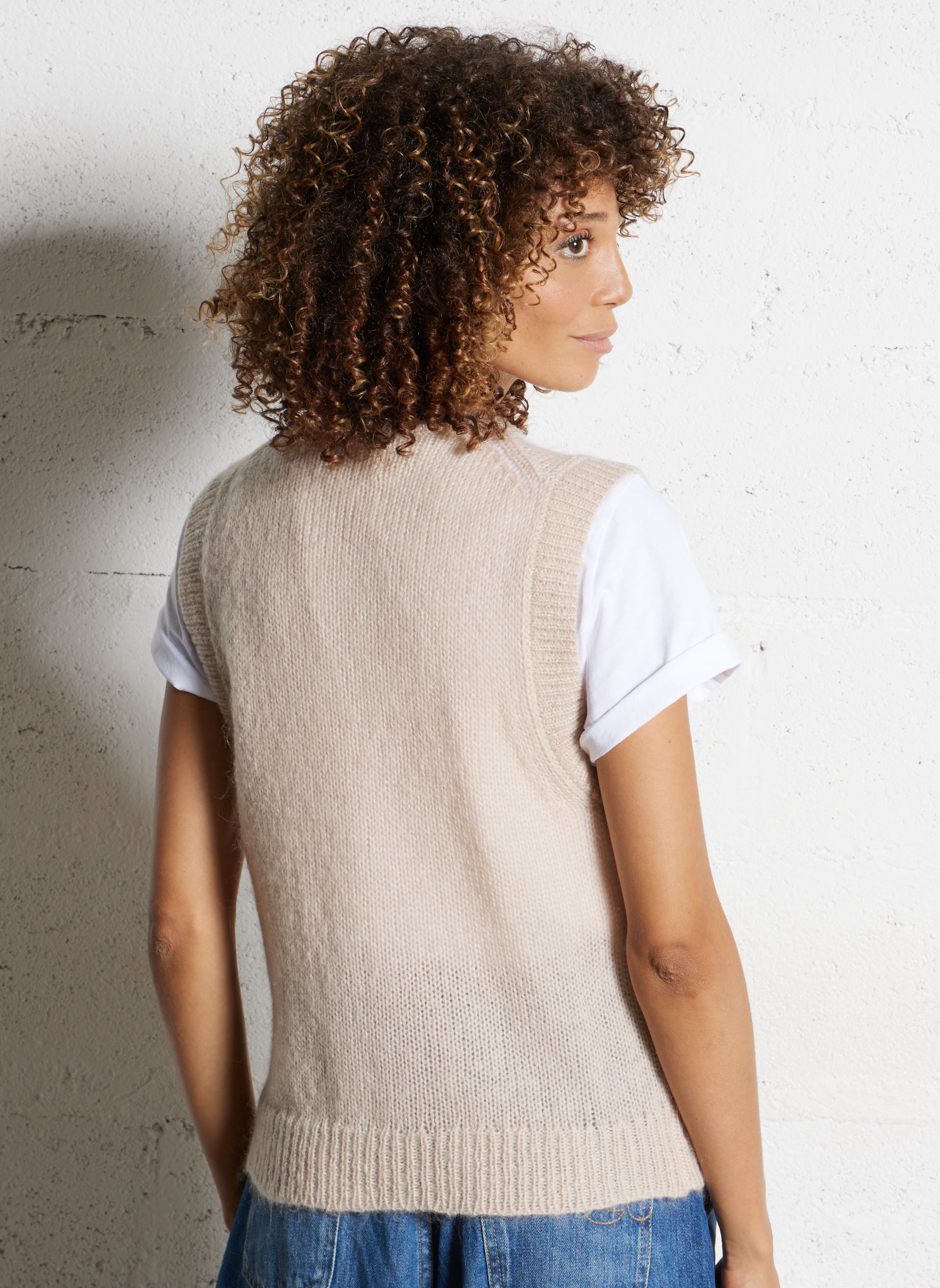 Alpaca wool sweater BELLA JONES White