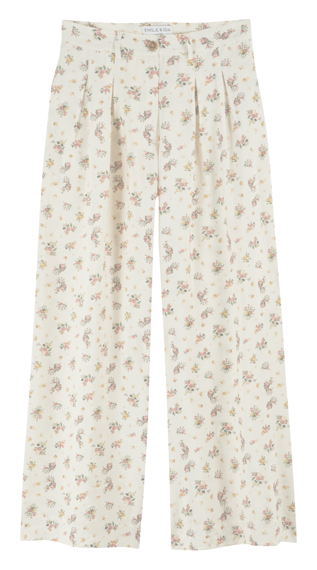 Pantalon large imprimé EMILE ET IDA Beige