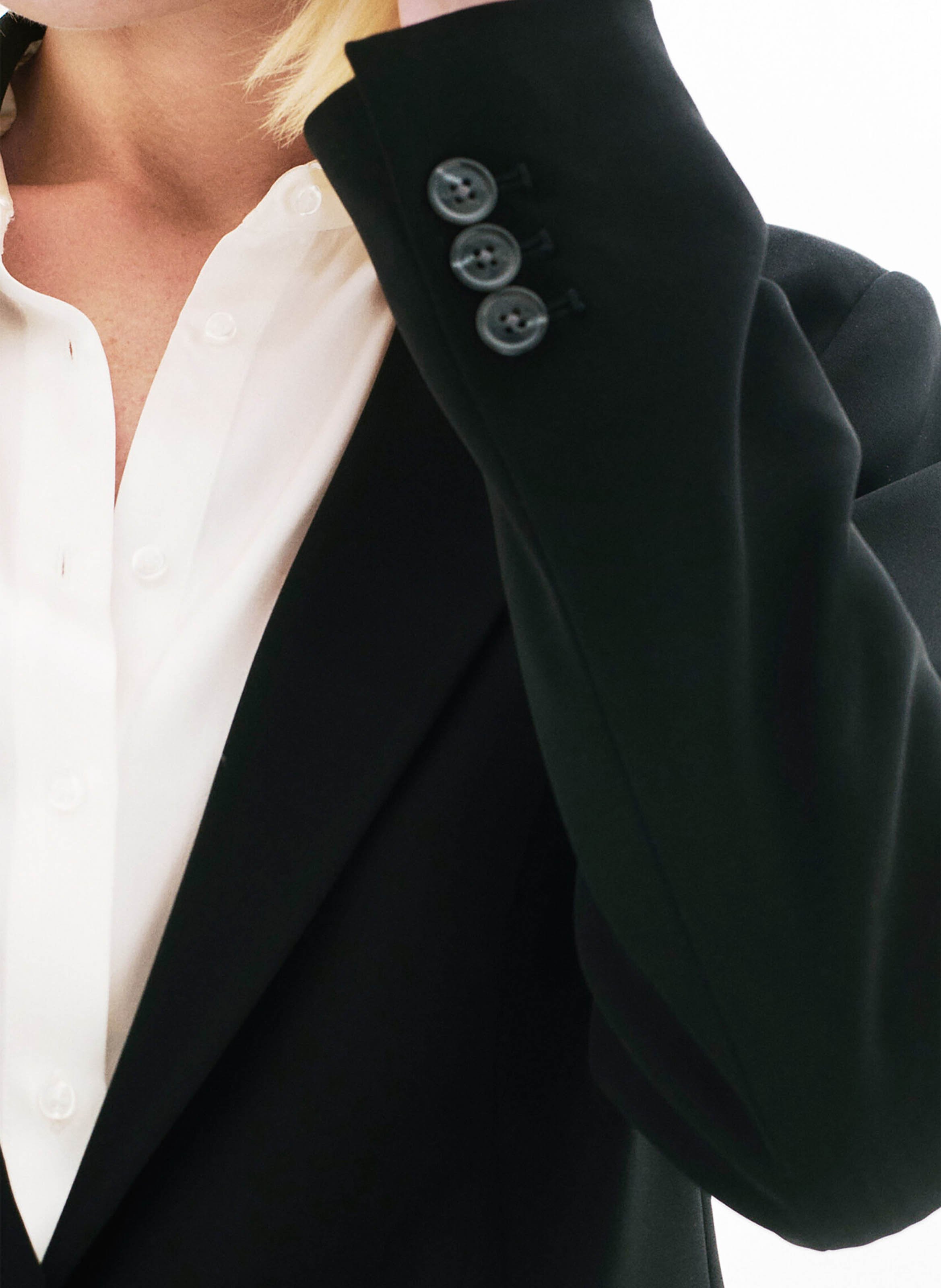 Fitted jacket with tailored collar CAROLL Black