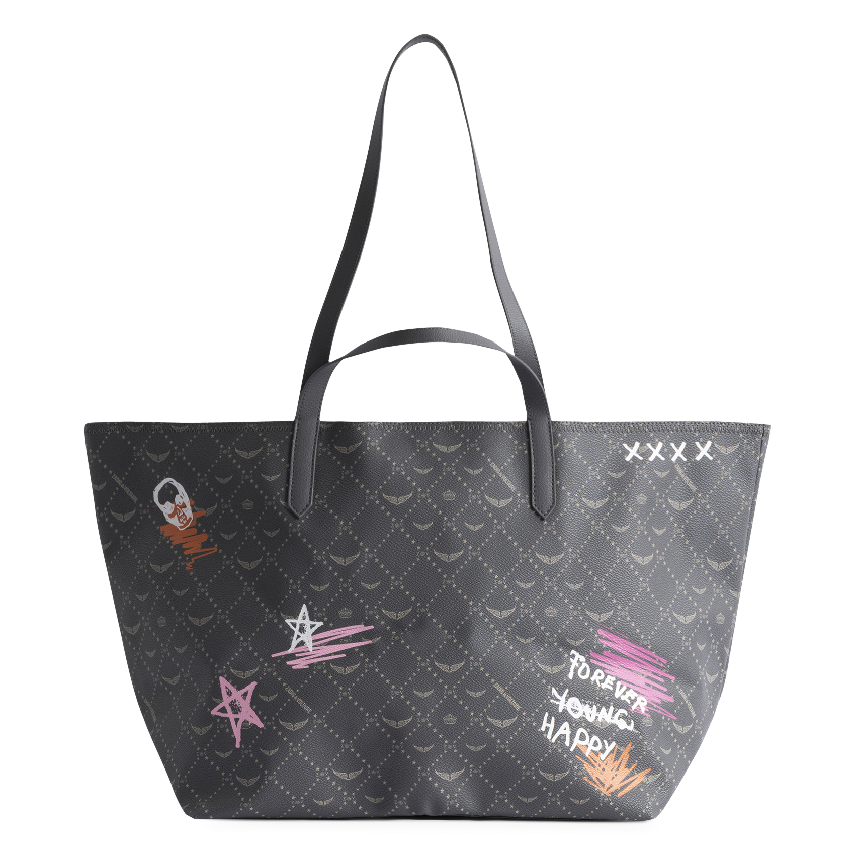 Printed tote bag ZADIG&VOLTAIRE Grey