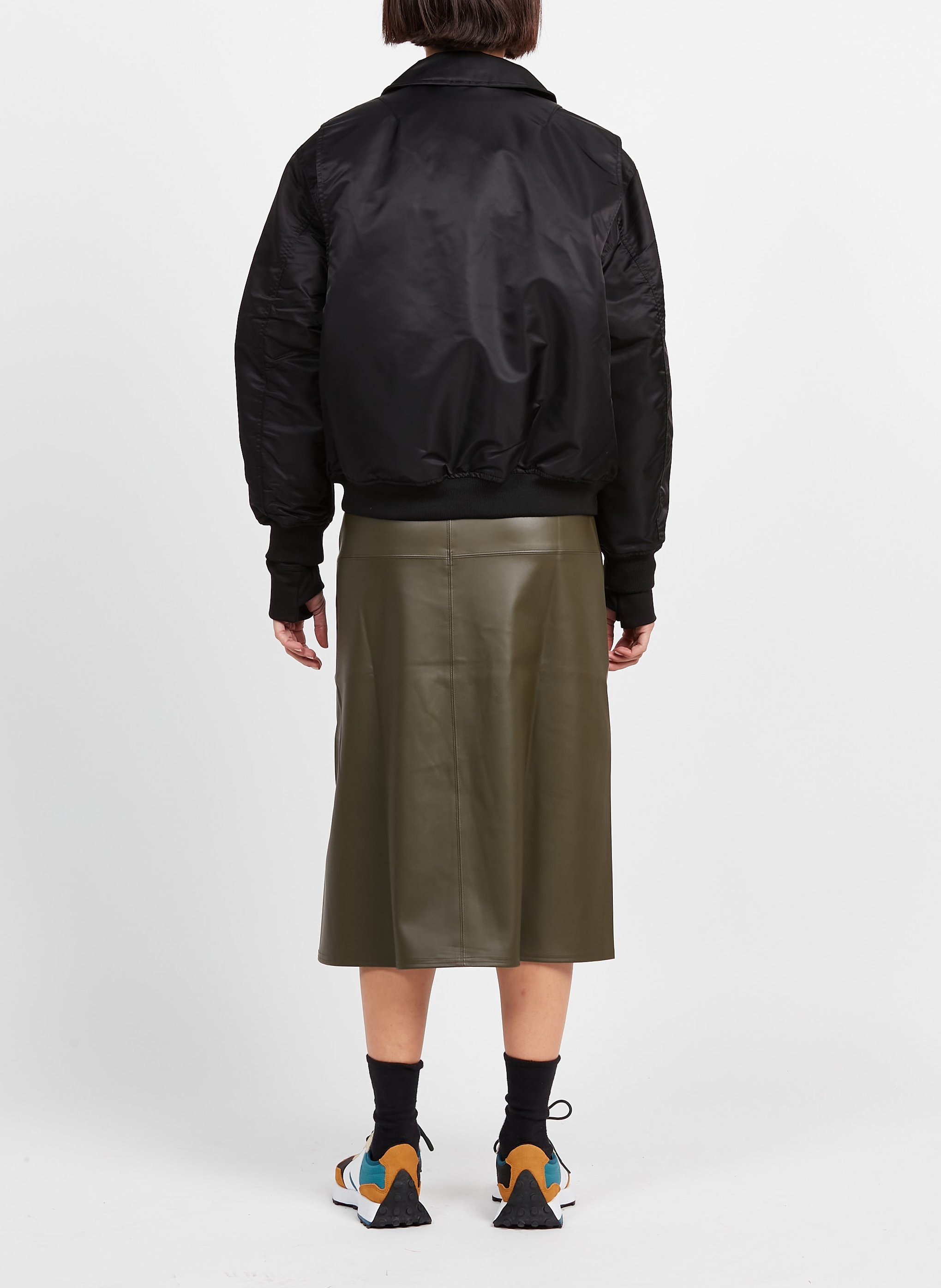 Oversized zip-up jacket SCHOTT Black