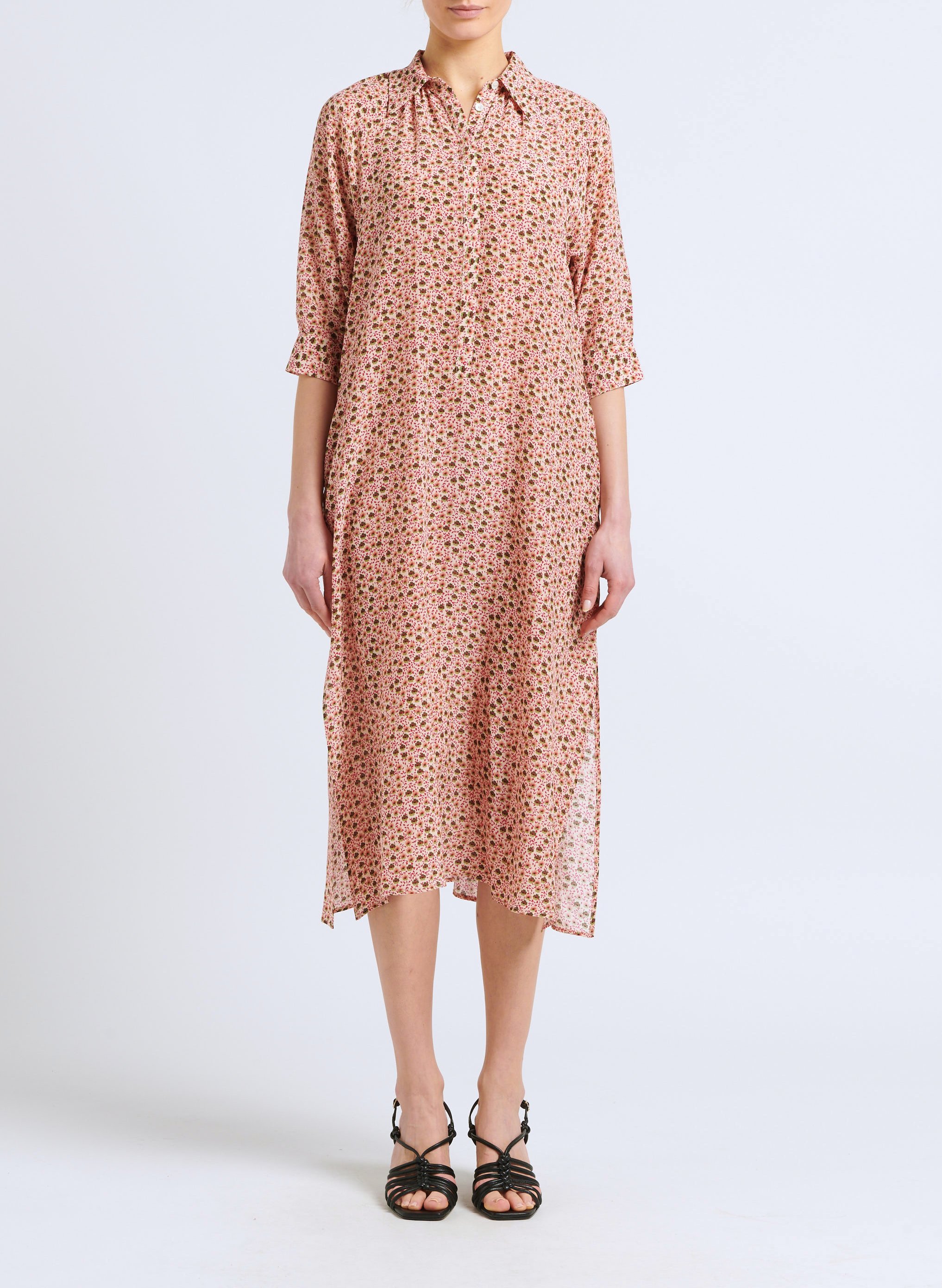 Robe chemise à col classique PAUL AND JOE Rose