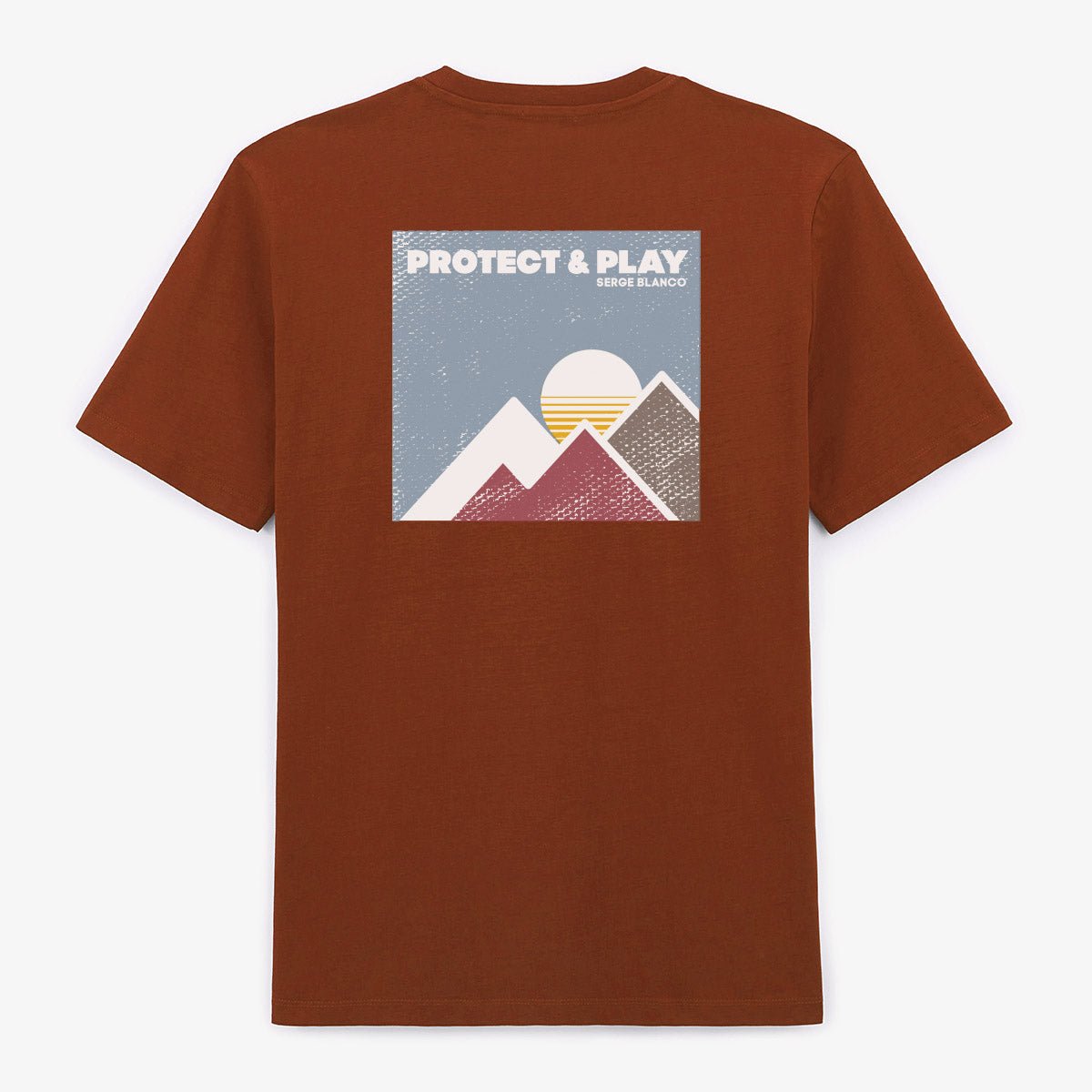 Short-sleeved cotton printed T-shirt SERGE BLANCO Orange